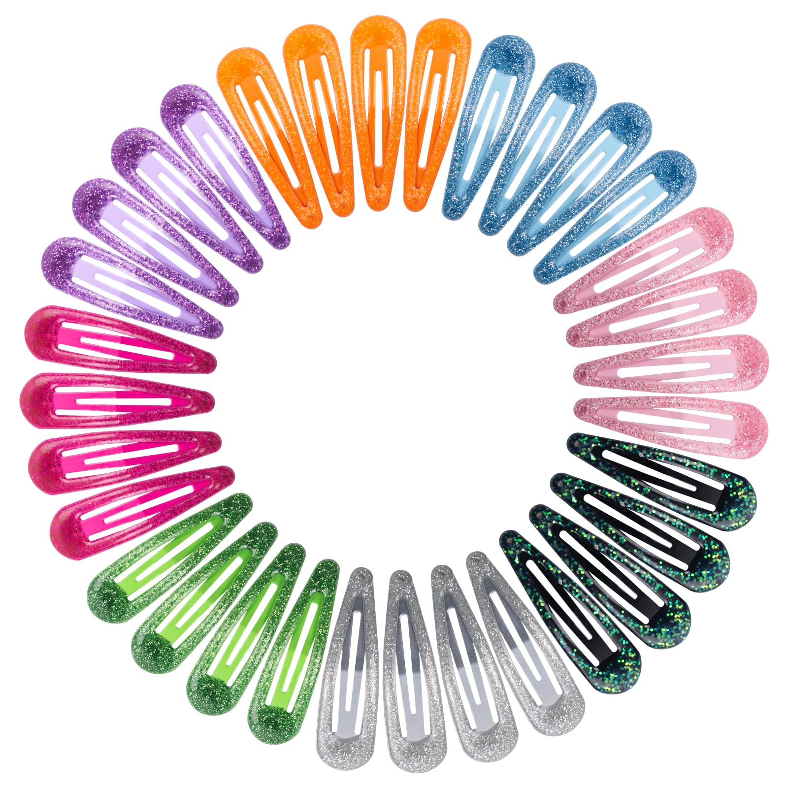 16pcs Snap Hair Clips, Classic Tortoise Hair Clip, Vintage Hairpin Accessories for Women Girls, Metal Barrettes Various Size and
