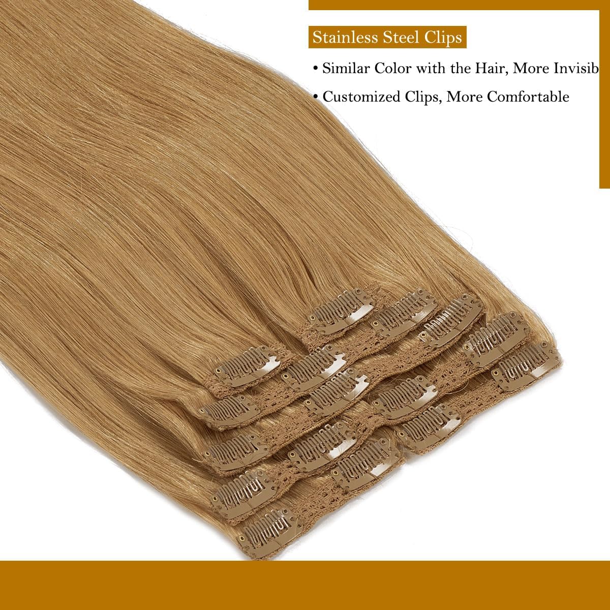 Loxxy Hair Extensions Clip In Real Human Hair Clip In Double Weft Brazilian Human Hair Invisible Lace Clip In Hair Extensions Pr