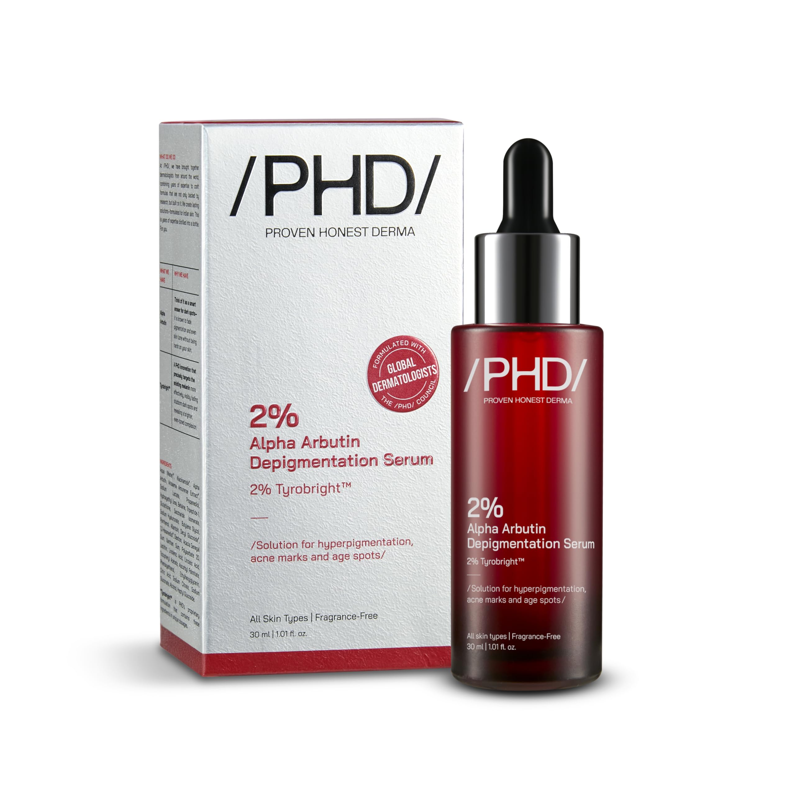 /Phd/ 2% Alpha Arbutin Depigmentation Serum | Alpha Arbutin For Pigmentation & Dark Spot | Pigmentation Serum For Women & Men | 