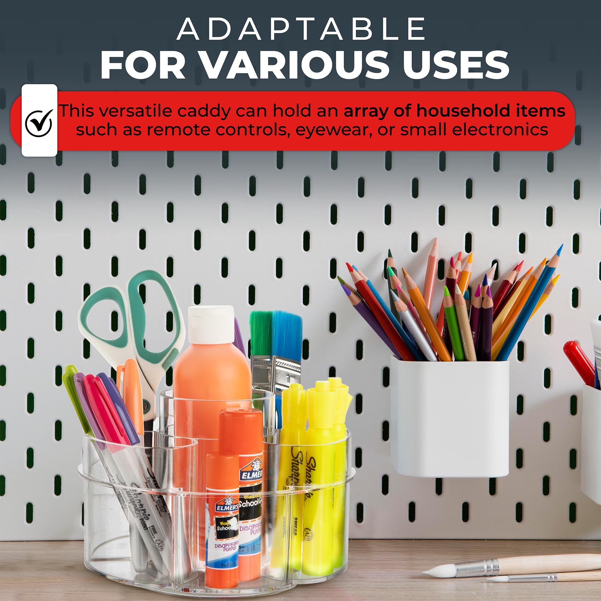 Masirs Small Rotating Makeup Organizer - A Mini Yet Spacious Cosmetic Storage Solution With Multiple Compartments. The Perfect S