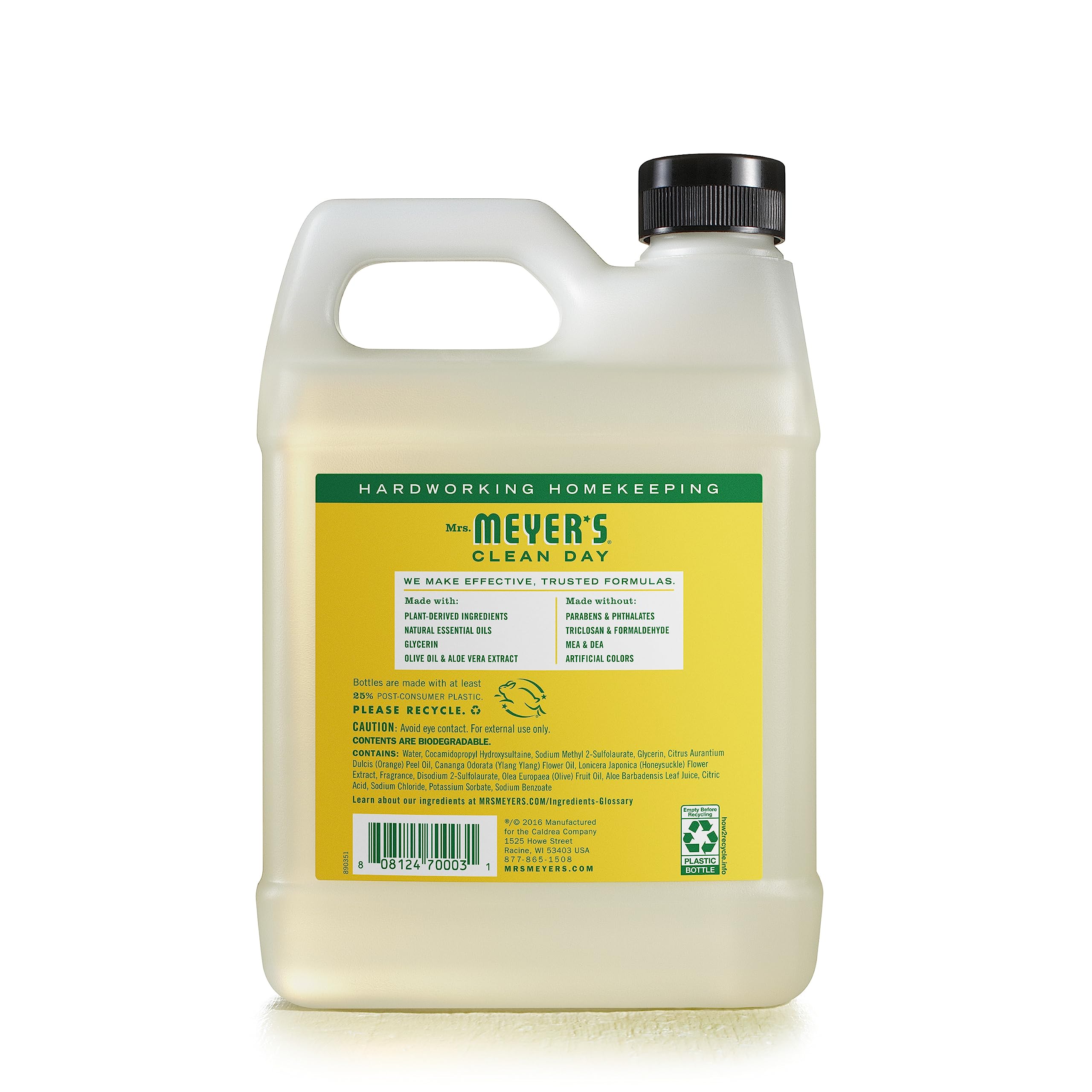 MRS. MEYER 'S CLEAN DAY Hand Soap Refill, Honeysuckle, 33 Fl Oz (Pack of 2)