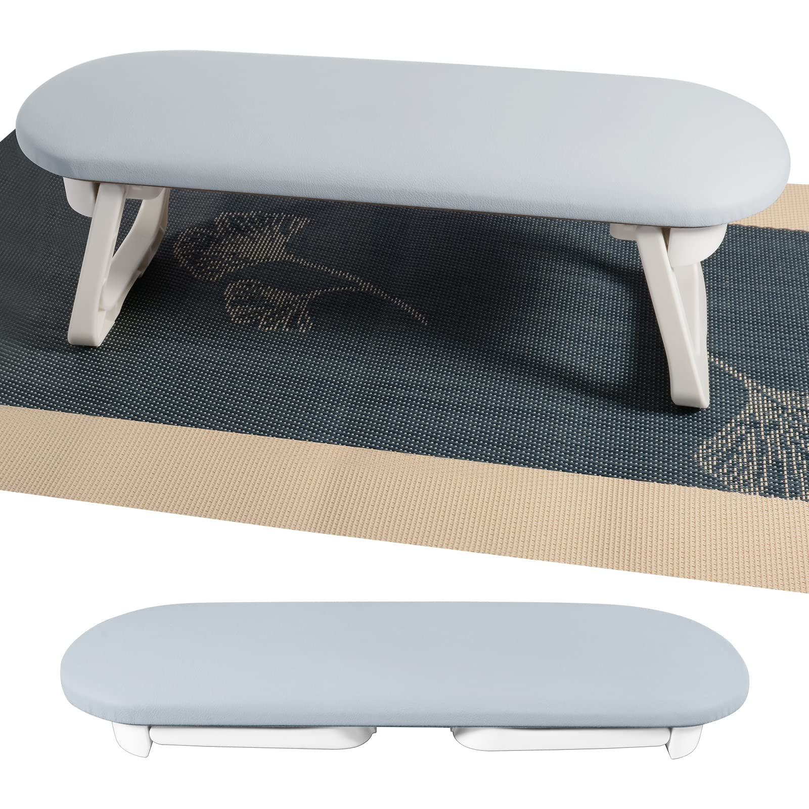 Diesisa Nail Arm Rest, Foldable PU Leather Nail Hand Rest For Nails Tech with Table Mat, Soft Hand Rest for Acrylic Nails/Nail H