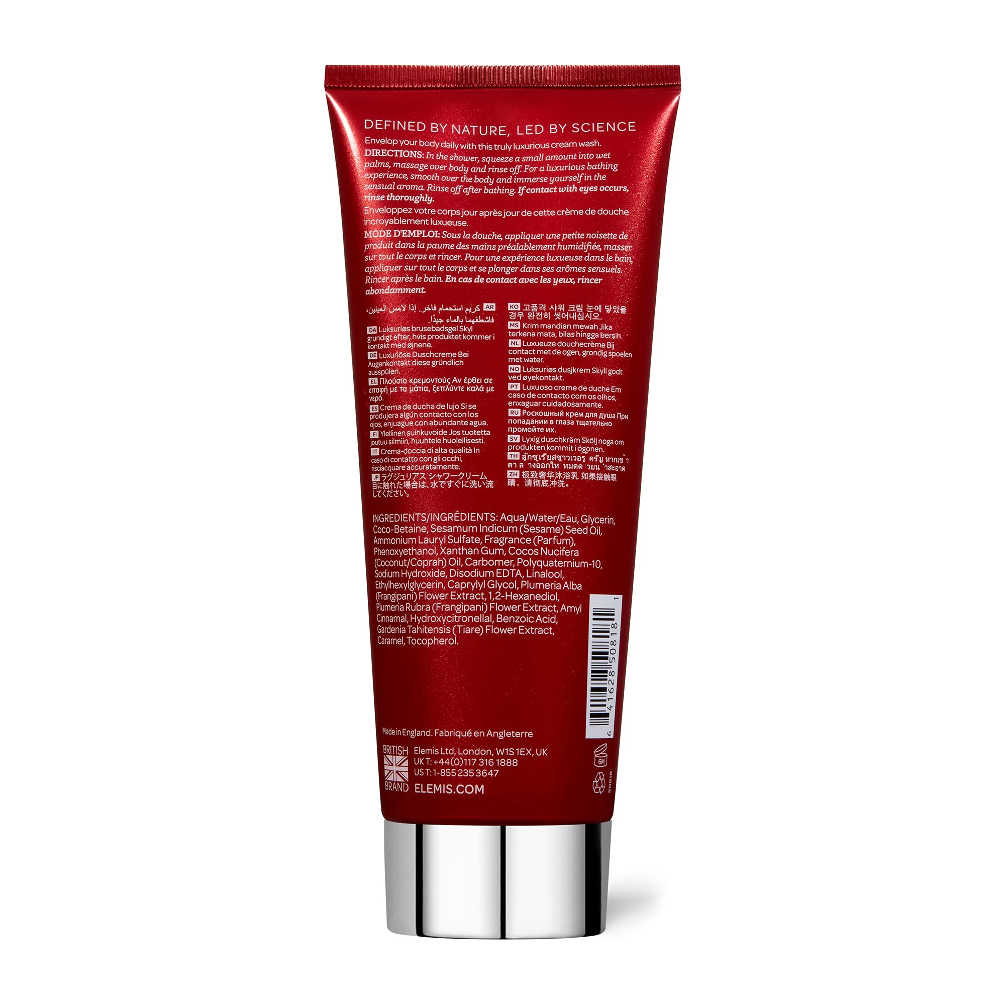 Elemis Frangipani Monoi Luxurious Shower Cream, 6.7 Fl Oz