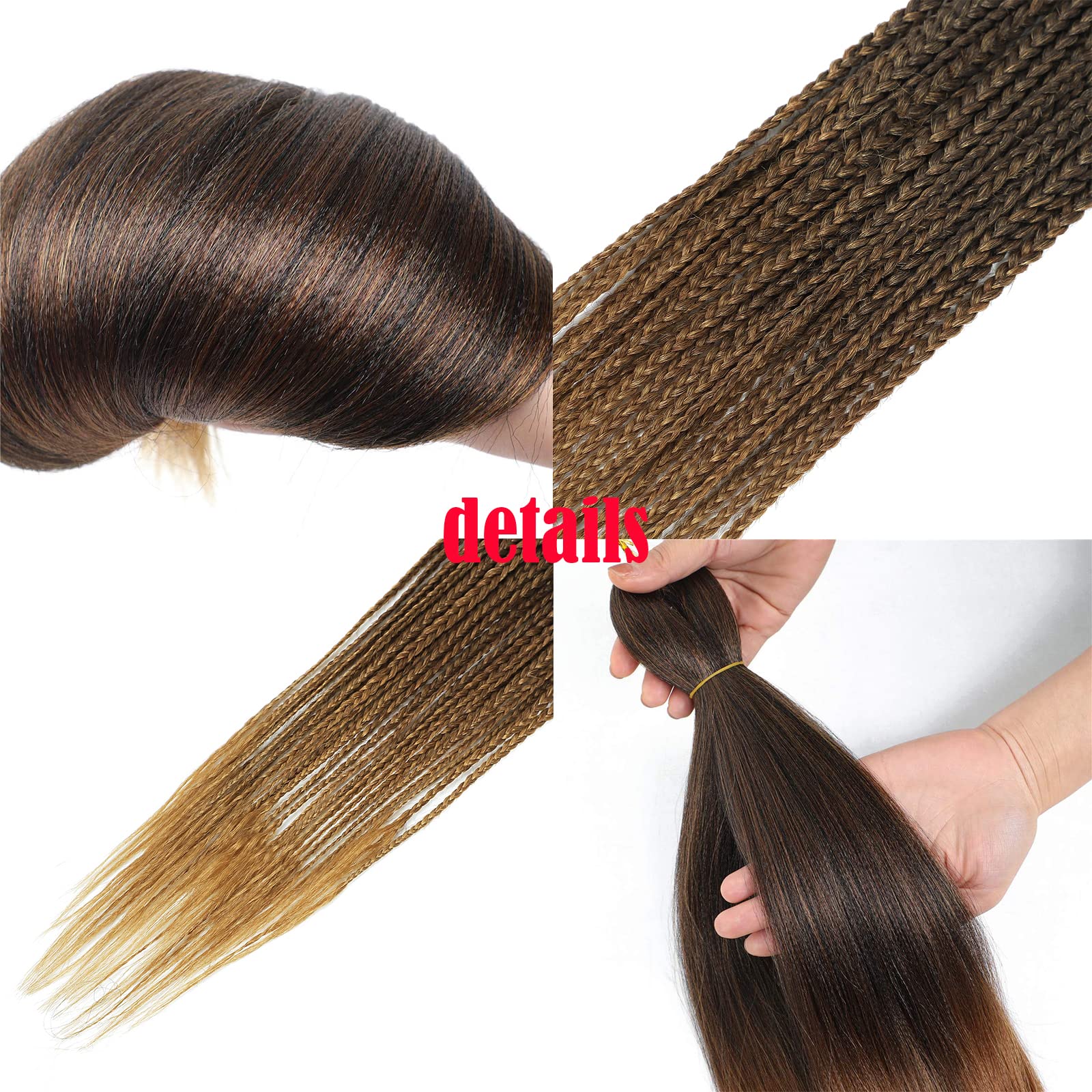 Ombre Pre-Stretched Braiding Hair,Silky Braid Hair Extensions, Itch Free Crochet Twist Hair Braids, Yaki Texture Original Braidi