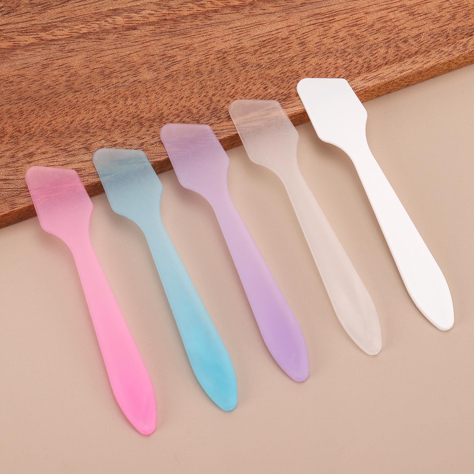 Tbestmax 300 Pcs Mini Cosmetic Spatulas 3.2'' X 0.6'' Disposable Makeup Spatulas Plastic Spatulas Facial Creams Skin Care Spatul
