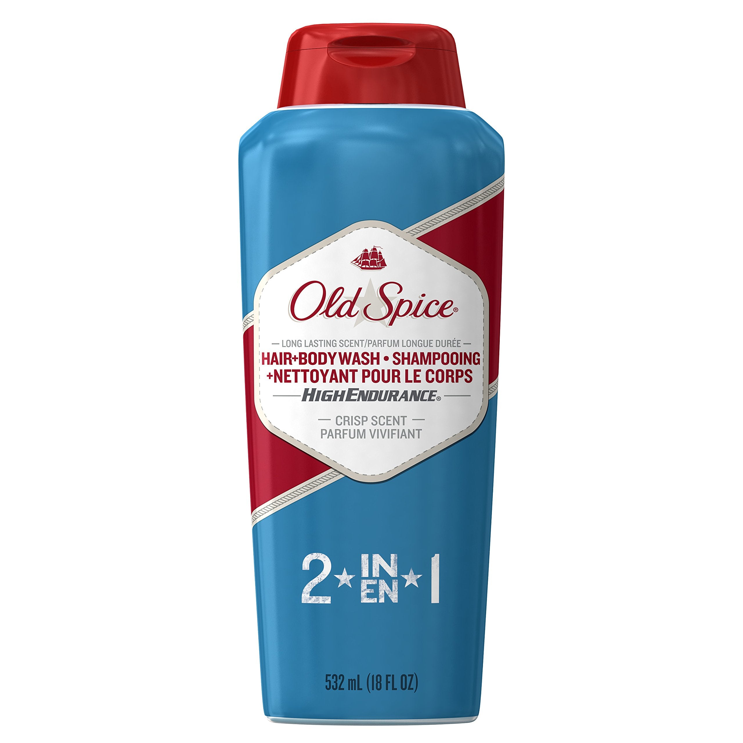 Body Wash for Men by Old Spice, High Endurance Mens Hair and Body Wash, 18 Fluid Ounce