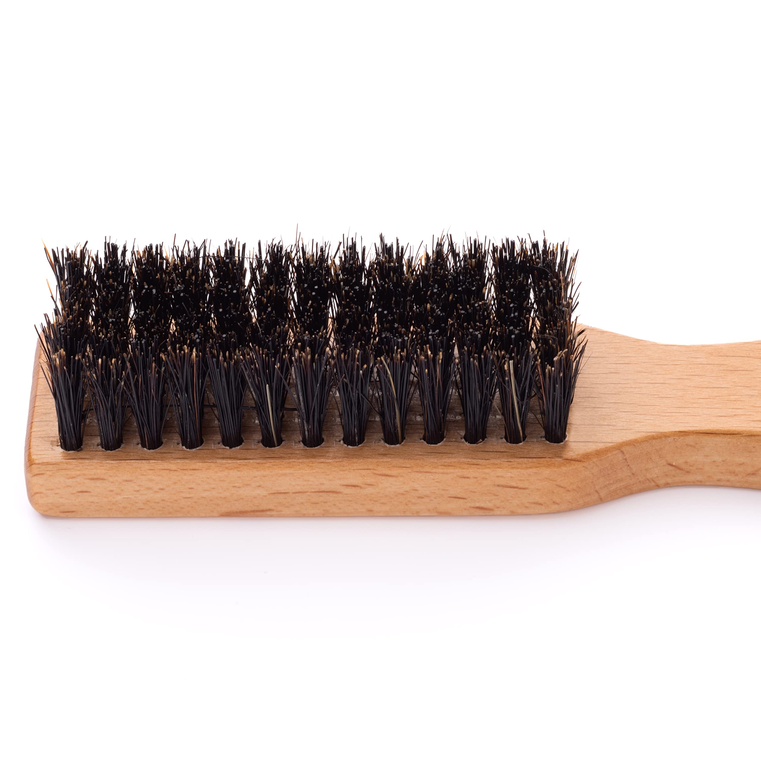 GranNaturals Barber Brush for Fades and Clipper Brush Cleaning - Boar Bristle Salon & Barber Accessory for Fades, Cut Hair, Blad
