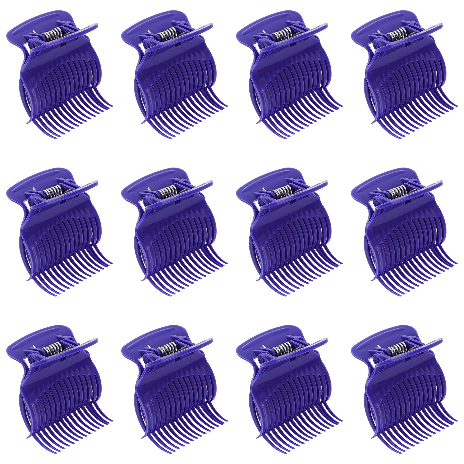 AUEAR, 12 Pack Hot Roller Clips Hair Curler Claw Replacement for Women Purple