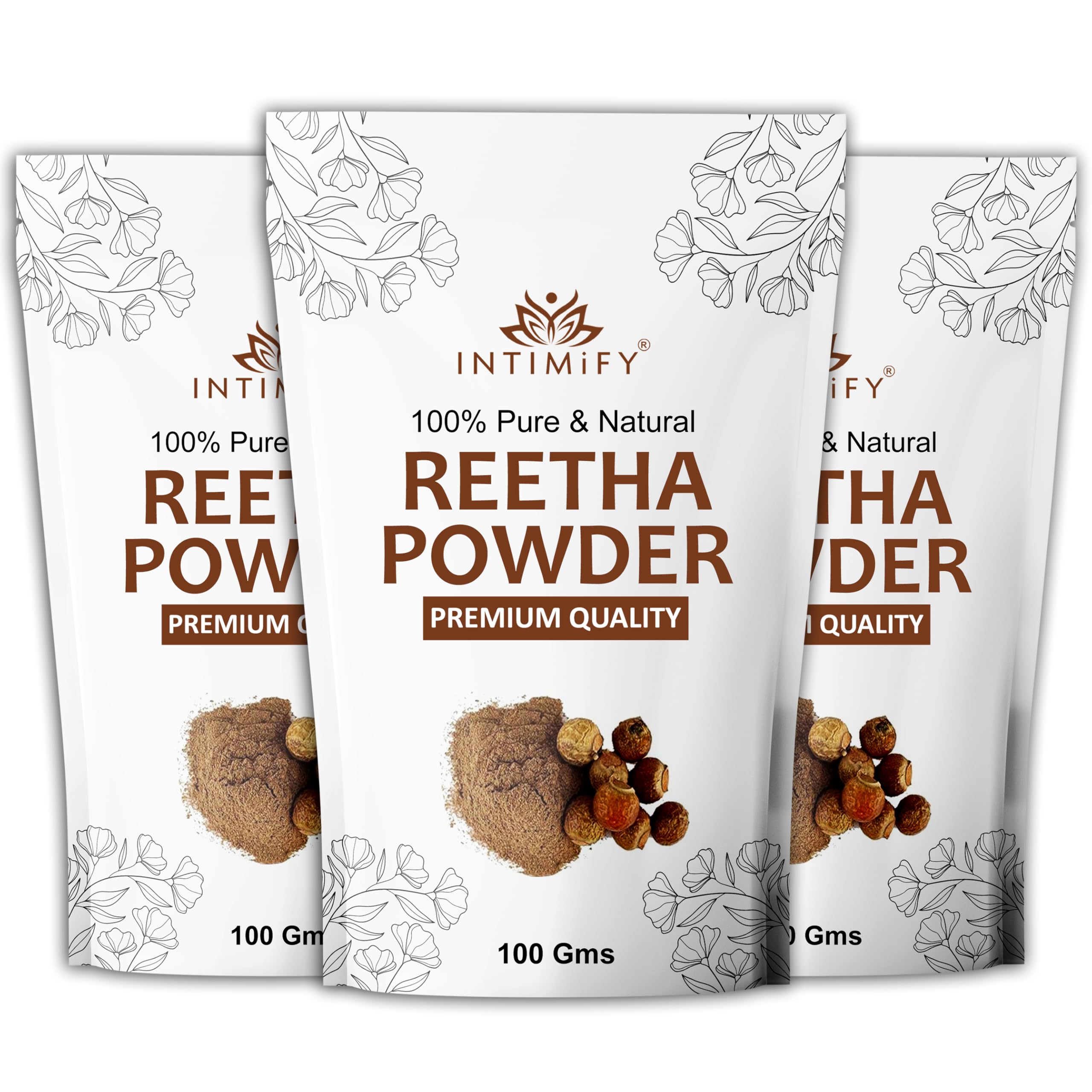 Intimify Reetha Powder For Hair Growth | For All Hair Type | Used As Hair Mask | 300 Grams