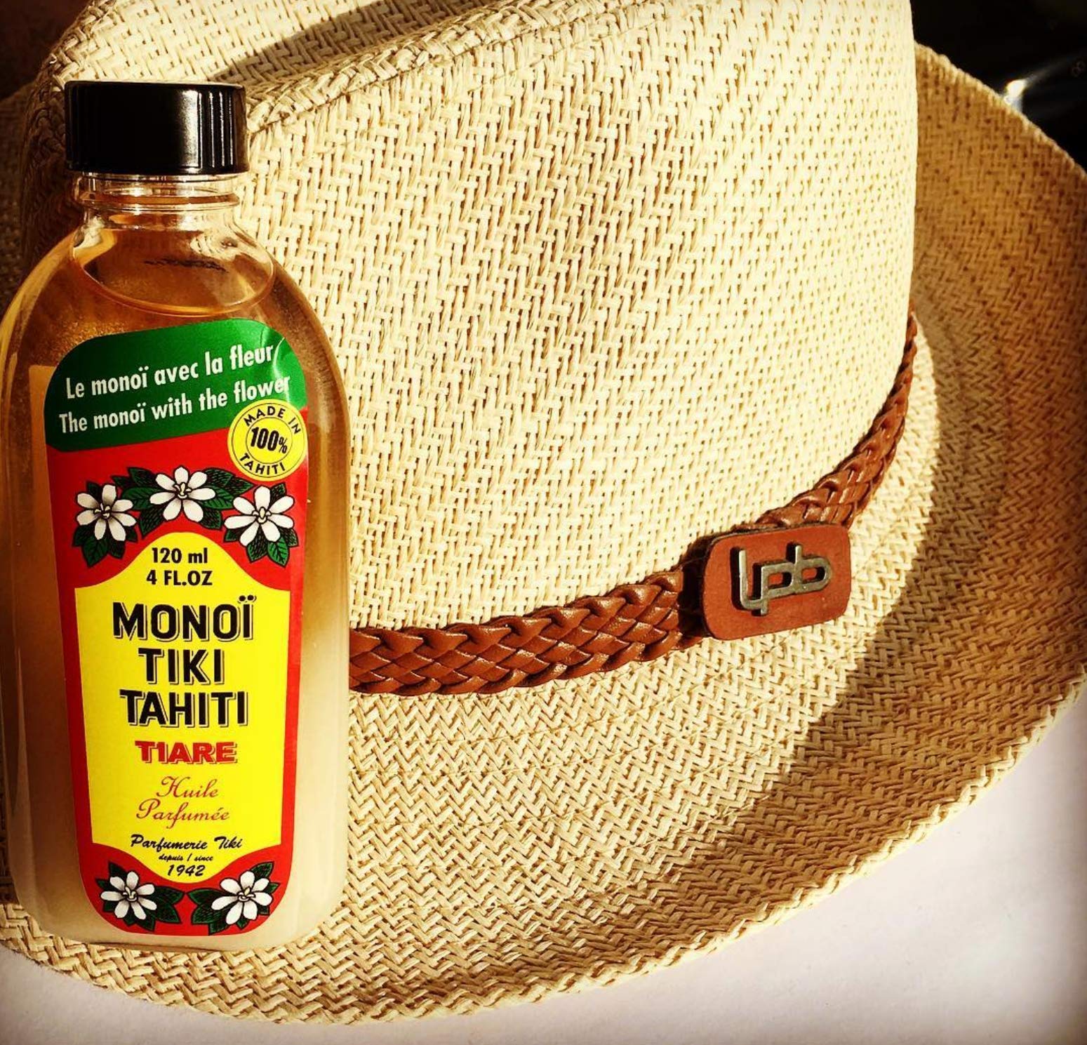 Monoi Tiki Tahiti - Tiare Coconut Oil - Original Tahitian Gardenia Fragrance - For Hydrated Skin And Hair - 4 Fl. Oz. (Pack Of 2