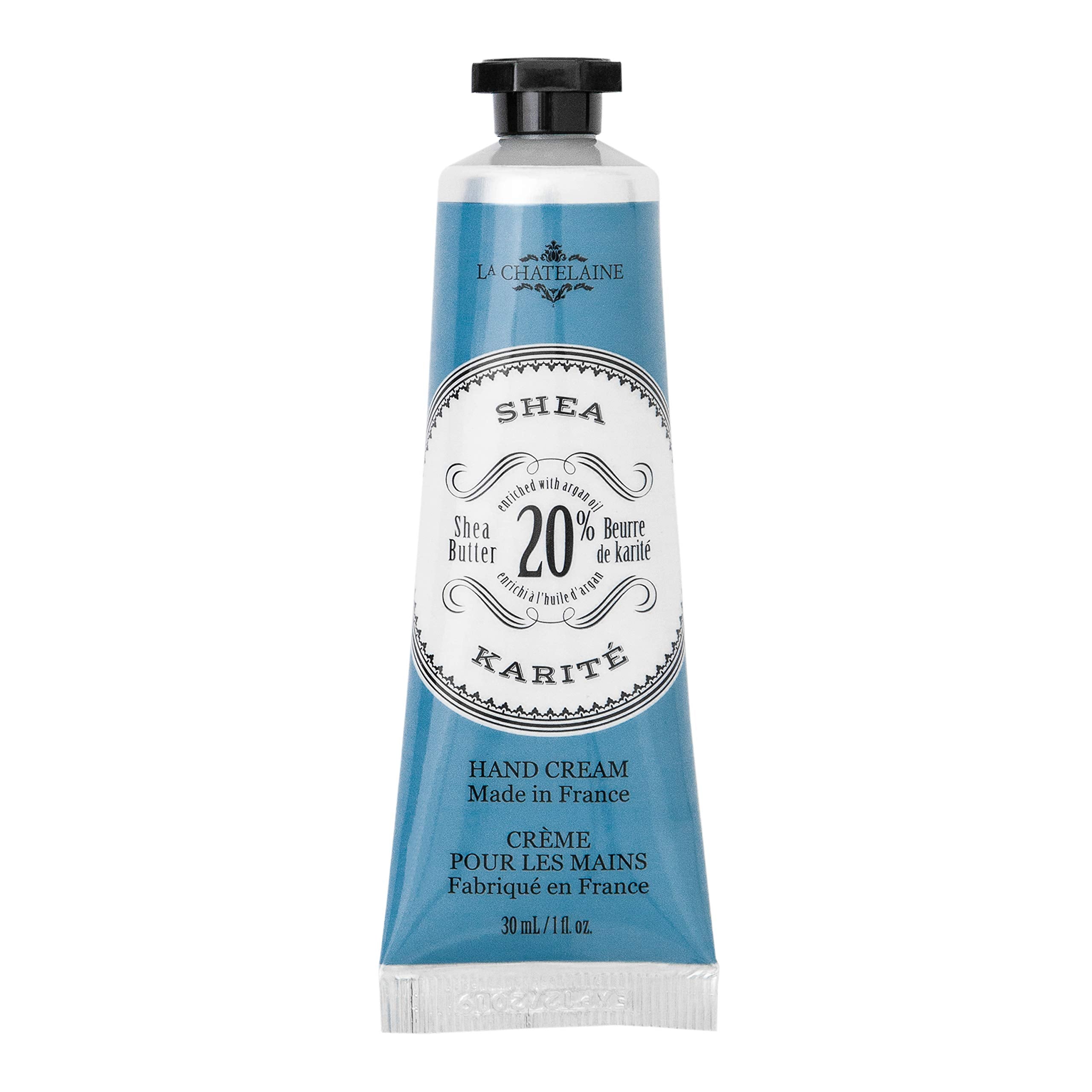 La Chatelaine 20% Shea Butter Hand Cream, Travel Size, Organic Argan Oil, Moisturizing, Nourishing, Extra-Rich Hand Lotion, Made