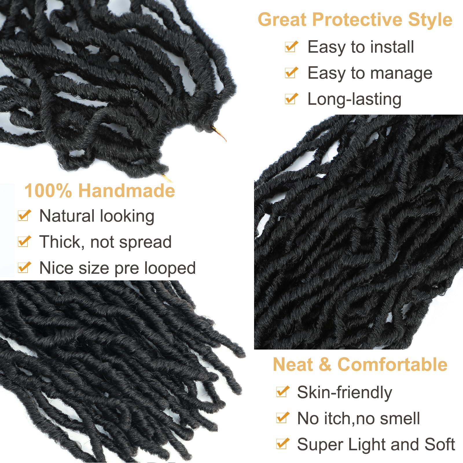 Soft Locs 30 Inch Faux Locs Crochet Hair 7 Packs Crochet Locs Natural Long Locs Crochet Hair For Women Synthetic Pre Looped Croc