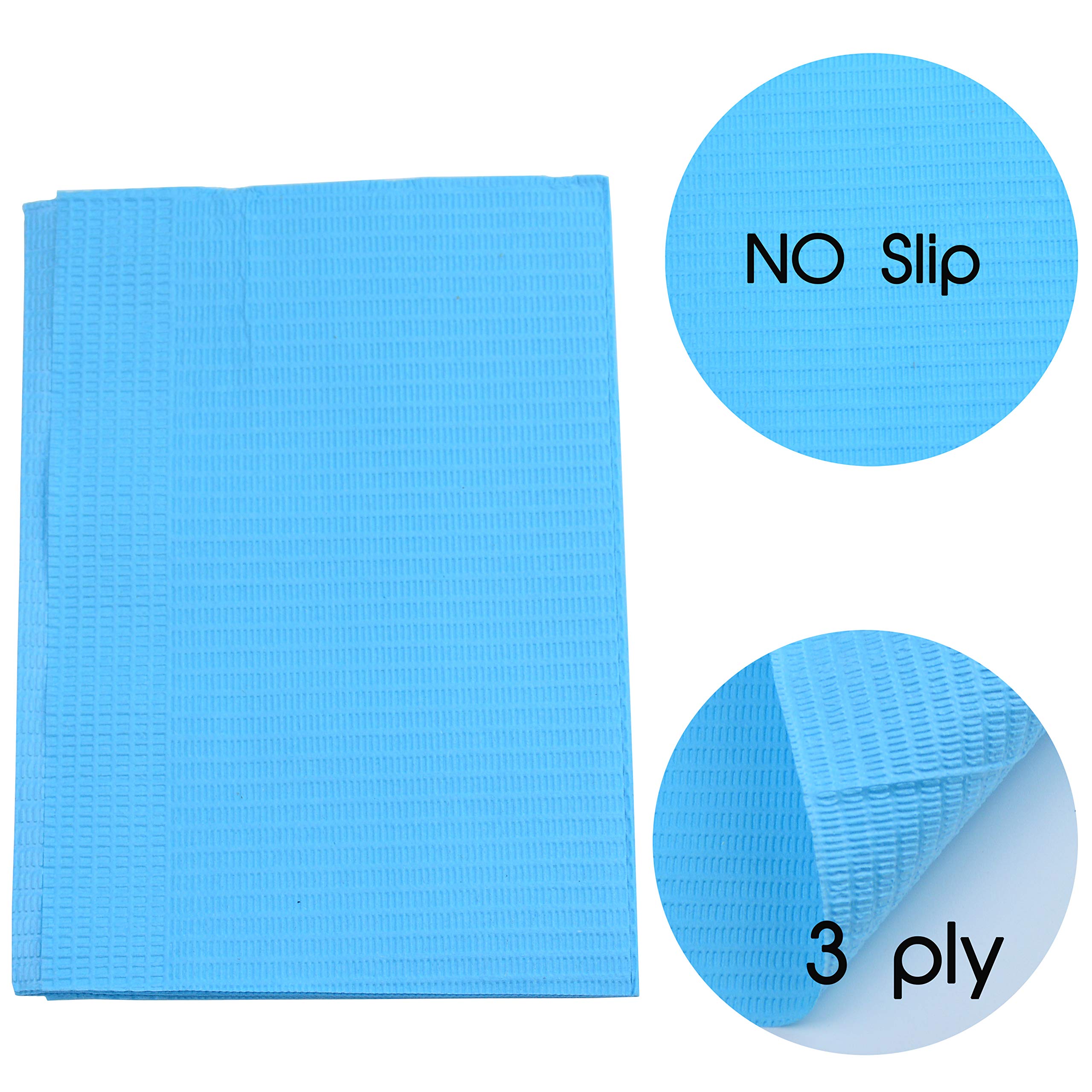 AebDerp 125Pcs Disposable Nail Art Tattoo Paper Towels Table Mat, 3-Ply Waterproof Tattoo Bibs Sheets Nail Desk Mat, Tattooing T