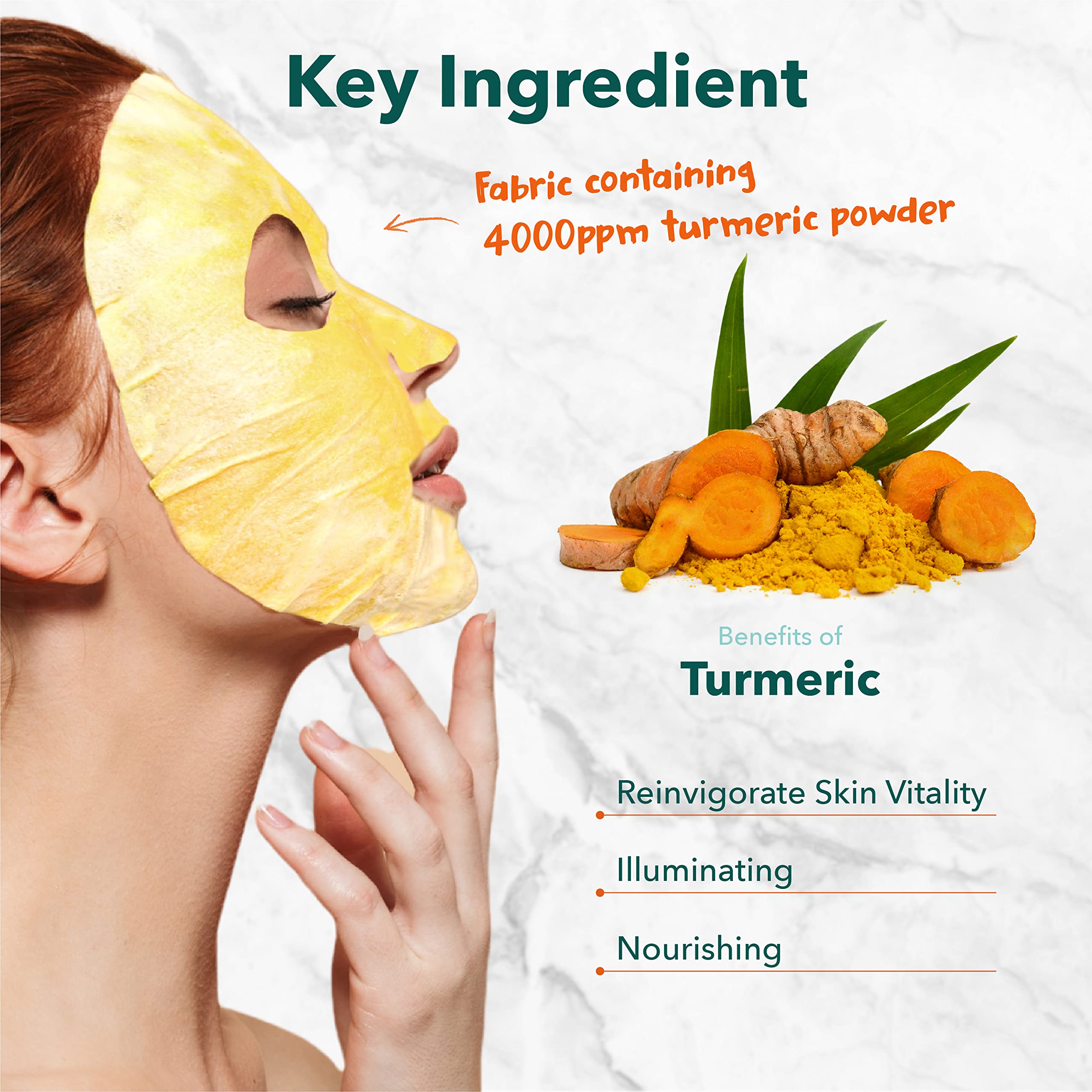 Purederm Deep Purifying Yellow O2 Bubble Mask Turmeric (5 Pack) - Bubble Face Sheet Mask for Purifying & Vitalizing