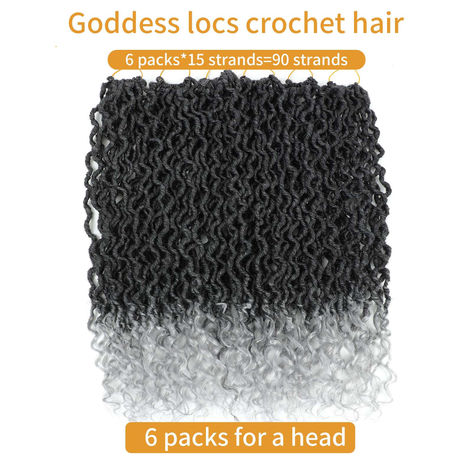 Goddess Locs Crochet Hair 24 Inch 6 Packs Faux Locs With Curly Ends Pre Looped Faux Locs Crochet Hair For Black Women River Godd