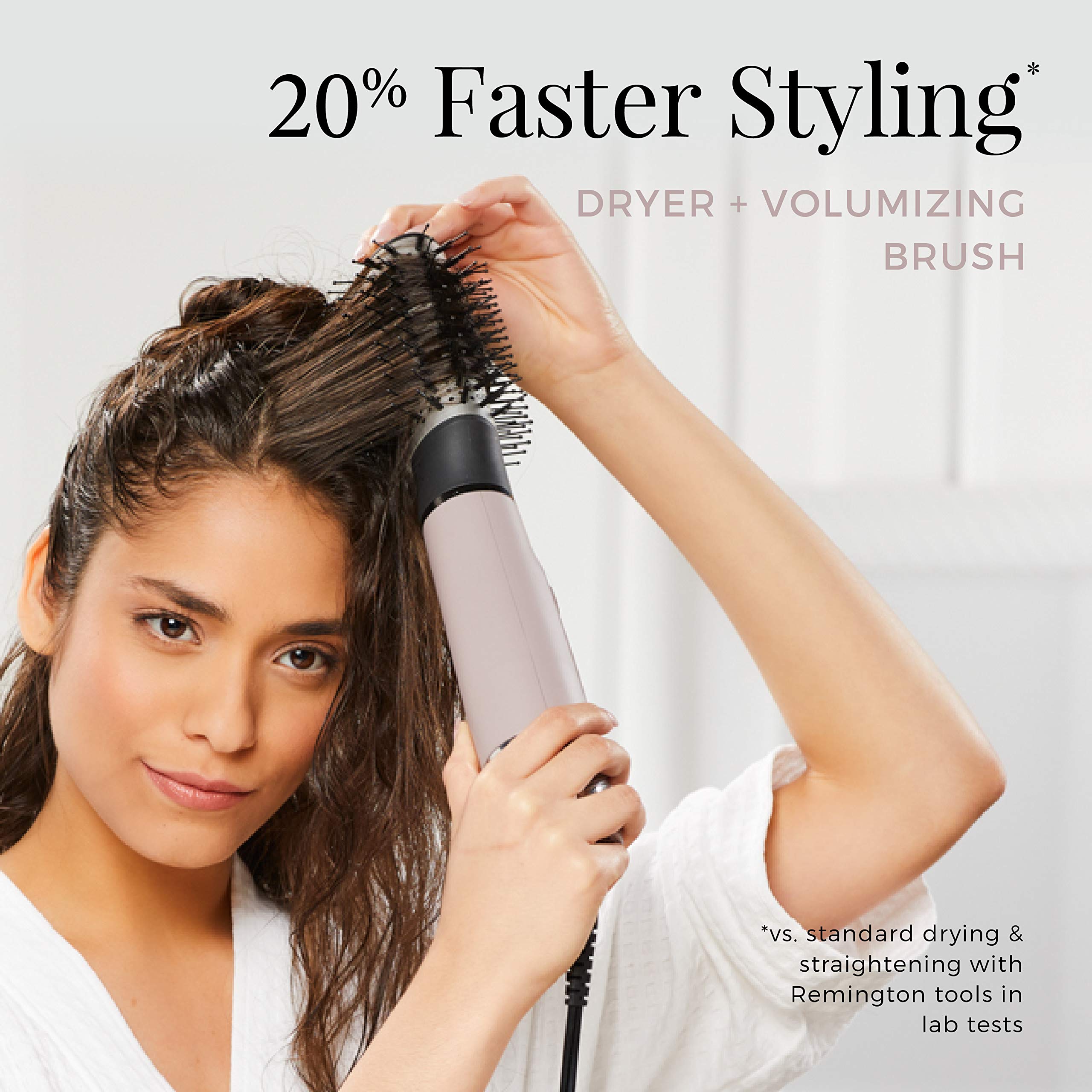 Remington Pro Wet2style Oval Dryer & Volumizing Brush, 1 Count (Pack of 1), Blush