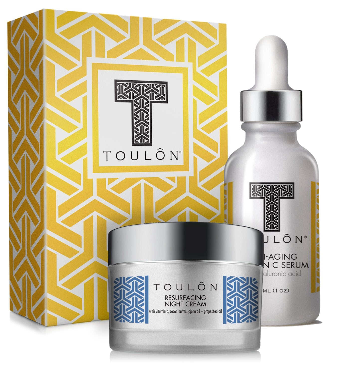 Vitamin C Anti Aging Skin Care Kits; Women Beauty Gifts: Vitamin C Serum with Hyaluronic Acid and Vit C Moisturizer for Face for