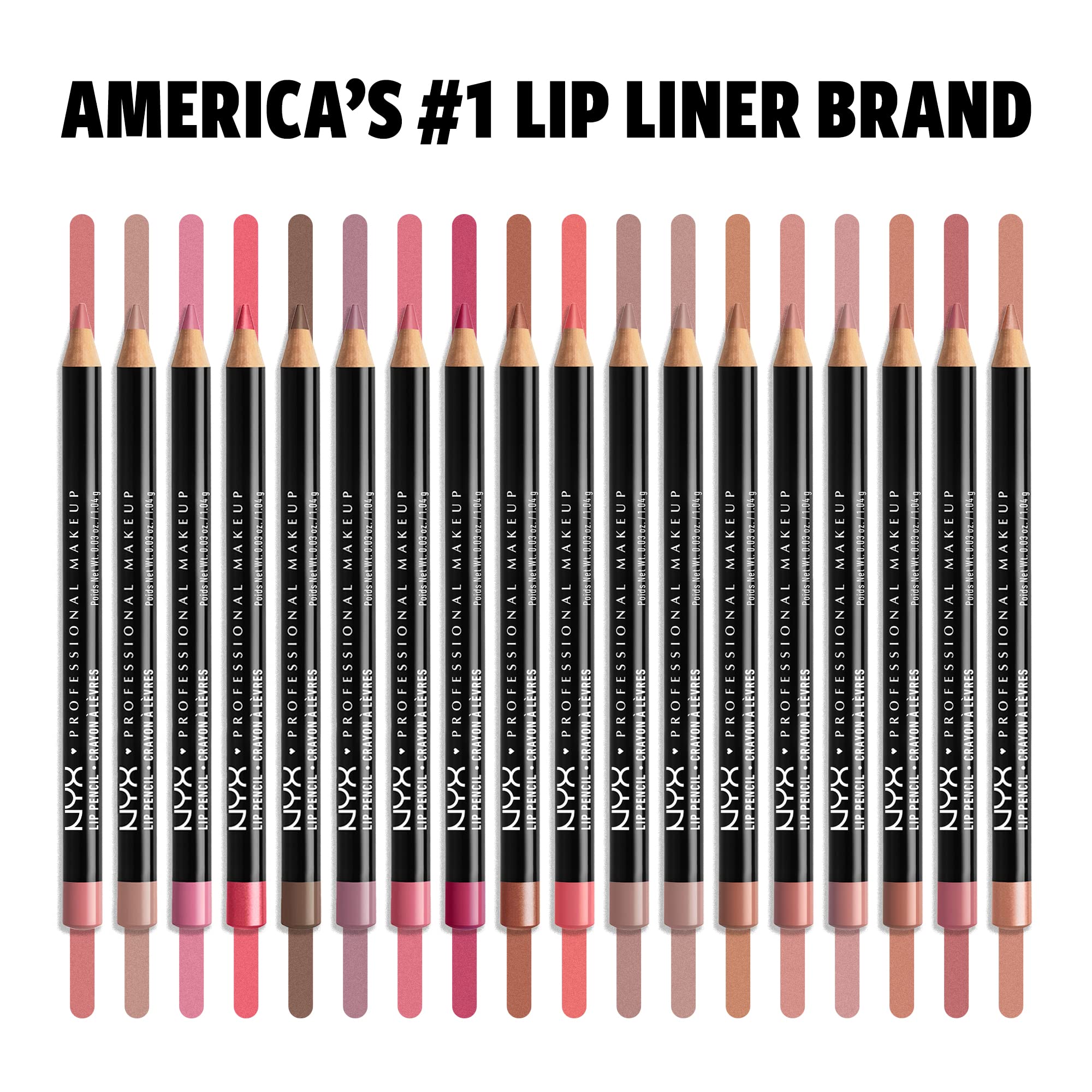 Nyx Professional Makeup Slim Lip Pencil, Long-Lasting Creamy Lip Liner - Mauve