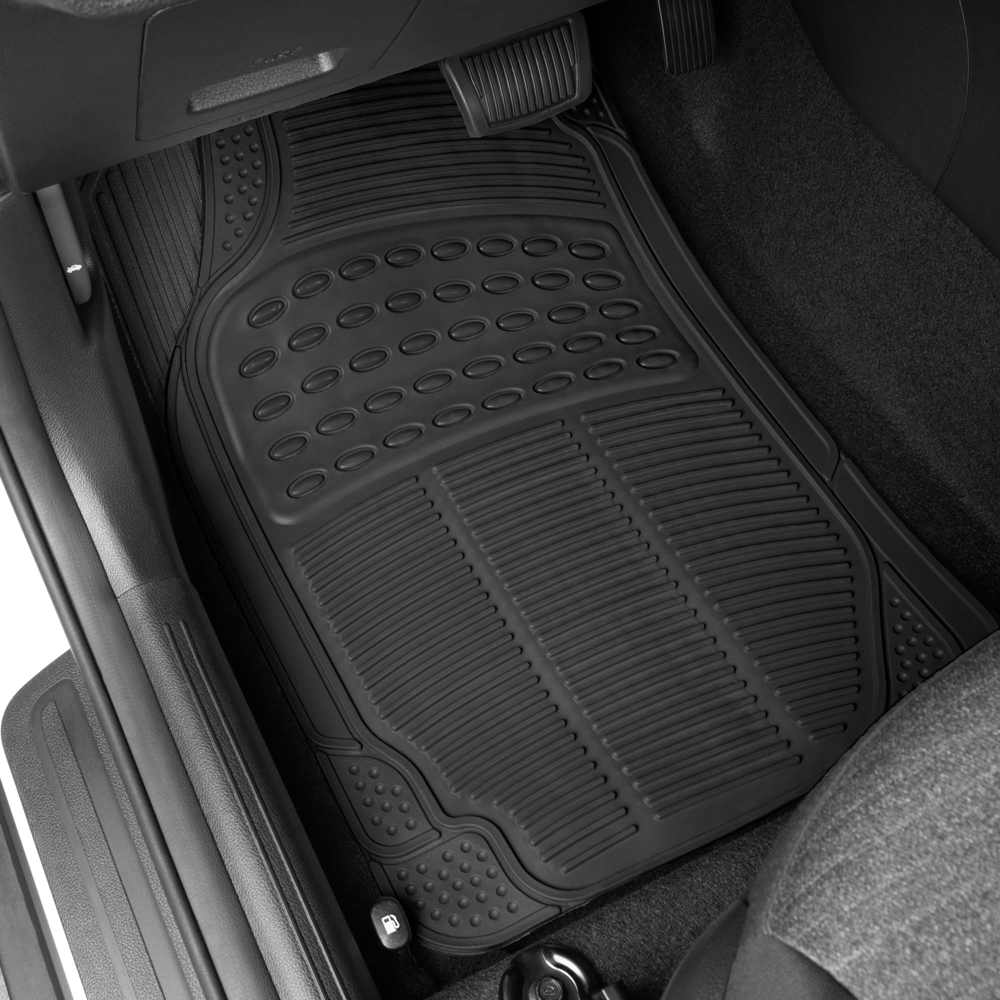 Bdk Contour Liners - Original Heavy Duty Rubber Floor Mats For Car Suv Truck  Van - All Weather Protection (Original)