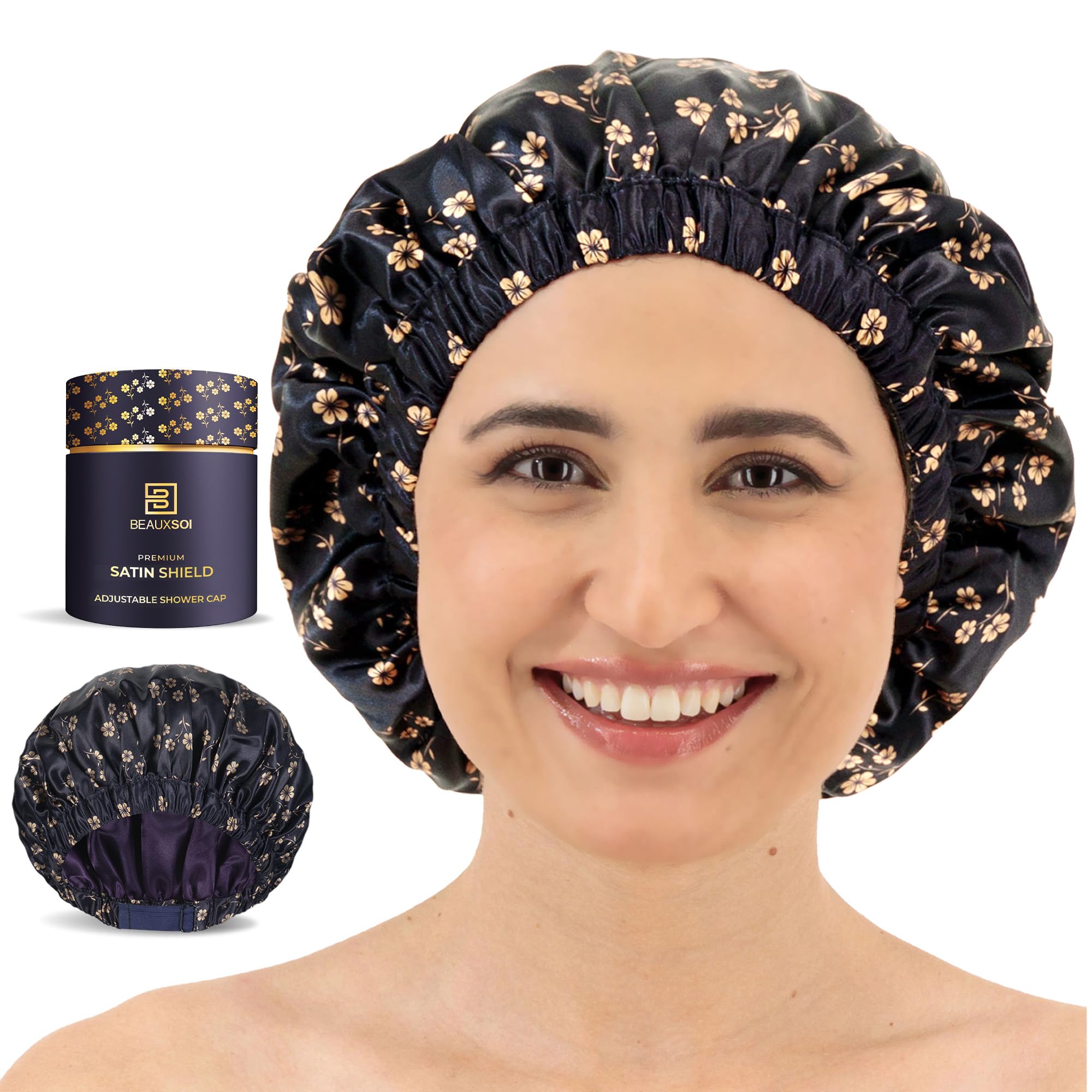 Luxury Shower Caps For Women Reusable Waterproof - Satin Lined Shower Cap Adjustable Shower Cap Luxury Shower Cap For Women As G