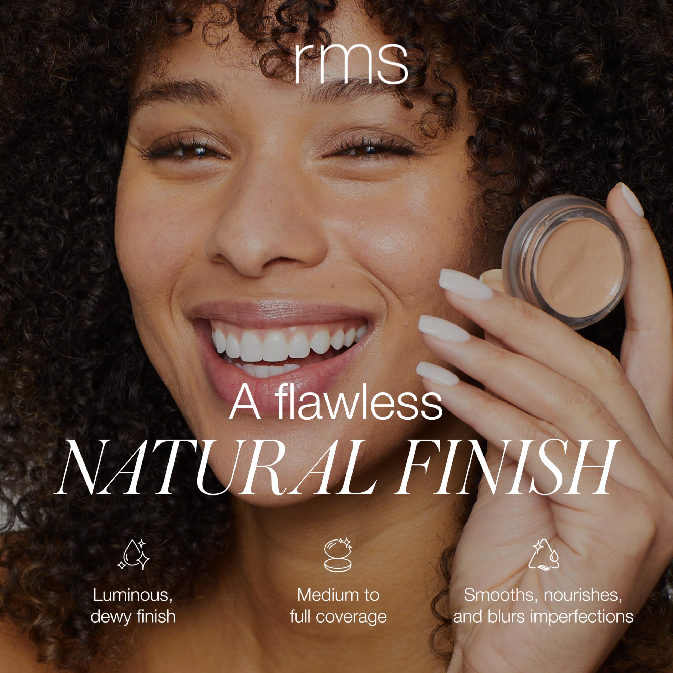 RMS Beauty UnCoverup Cream Foundation - Medium to Full Coverage Foundation Makeup, Dewy Foundation Full Coverage Make Up, Hydrat
