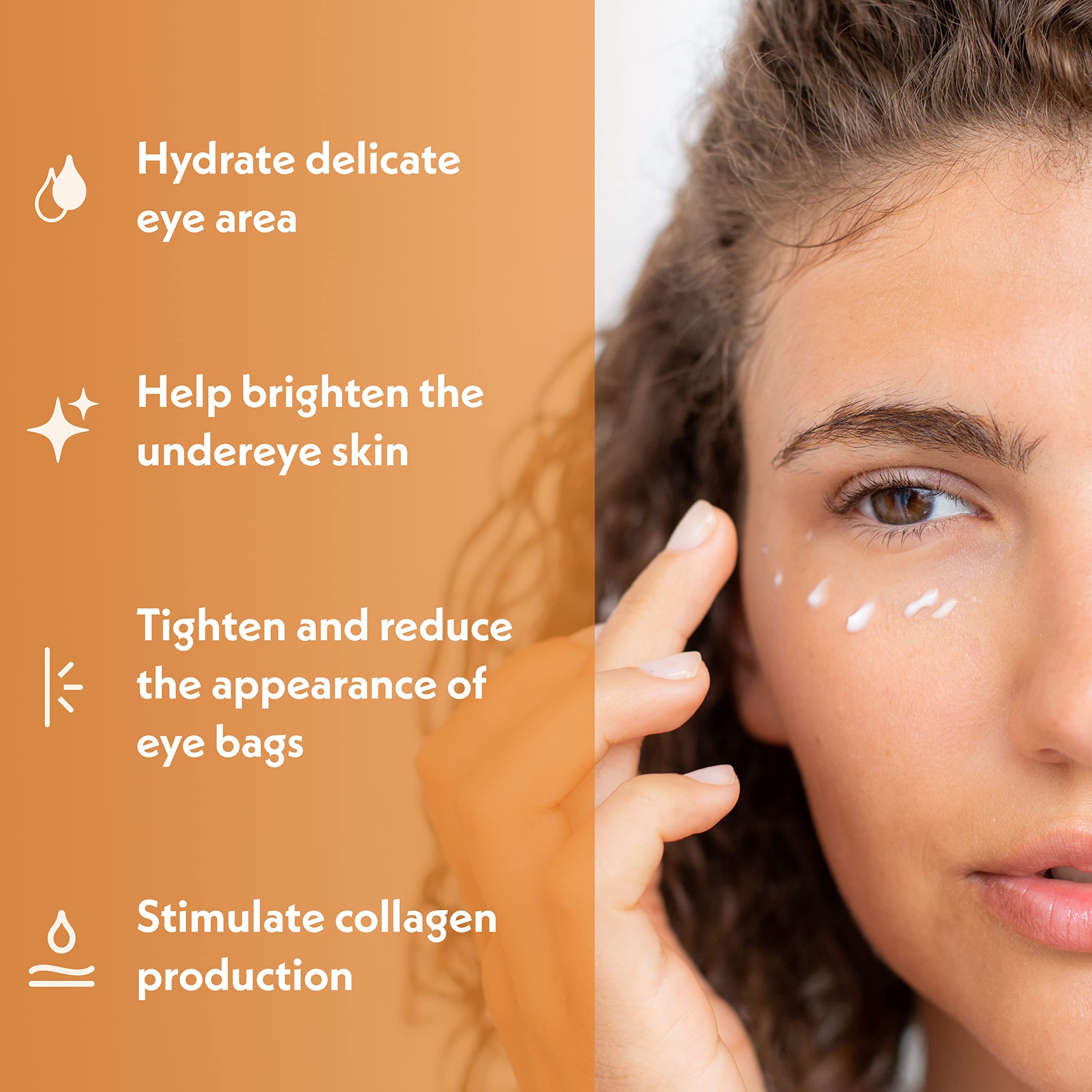 Eve Hansen Vitamin C Eye Gel - Under Eye Cream For Dark Circles And Puffiness - Anti-Aging Eye Repair Cream With Hyaluronic Acid