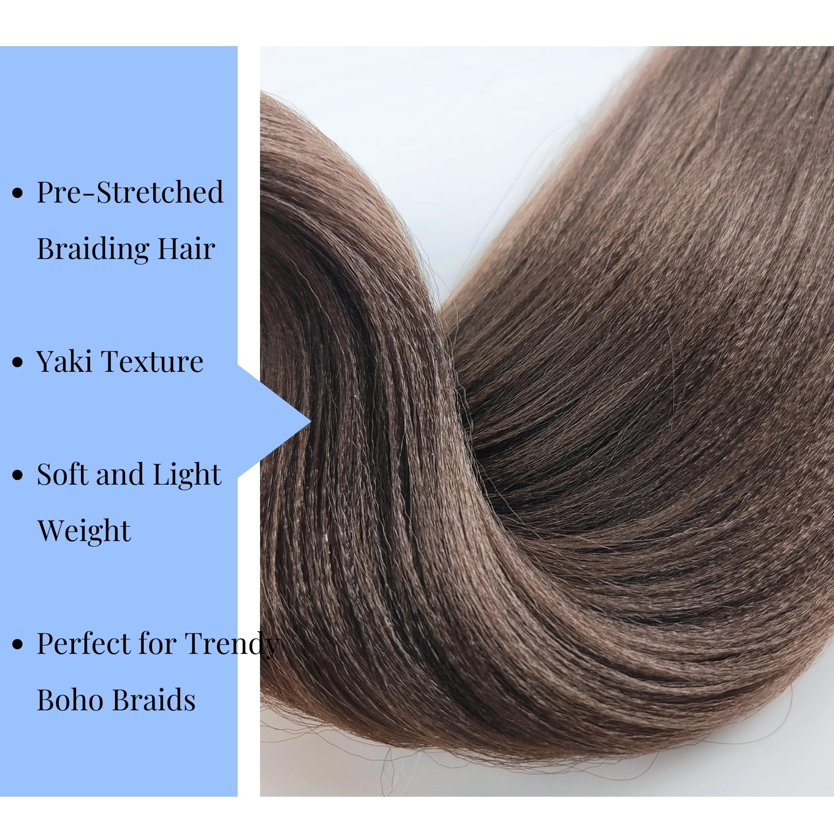 Brown Short Boho Braiding Hair Pre Stretched Box Hair 16Inch Boho Crochet Braids Hair For Braiding Synthetic Deep Wave Hair For