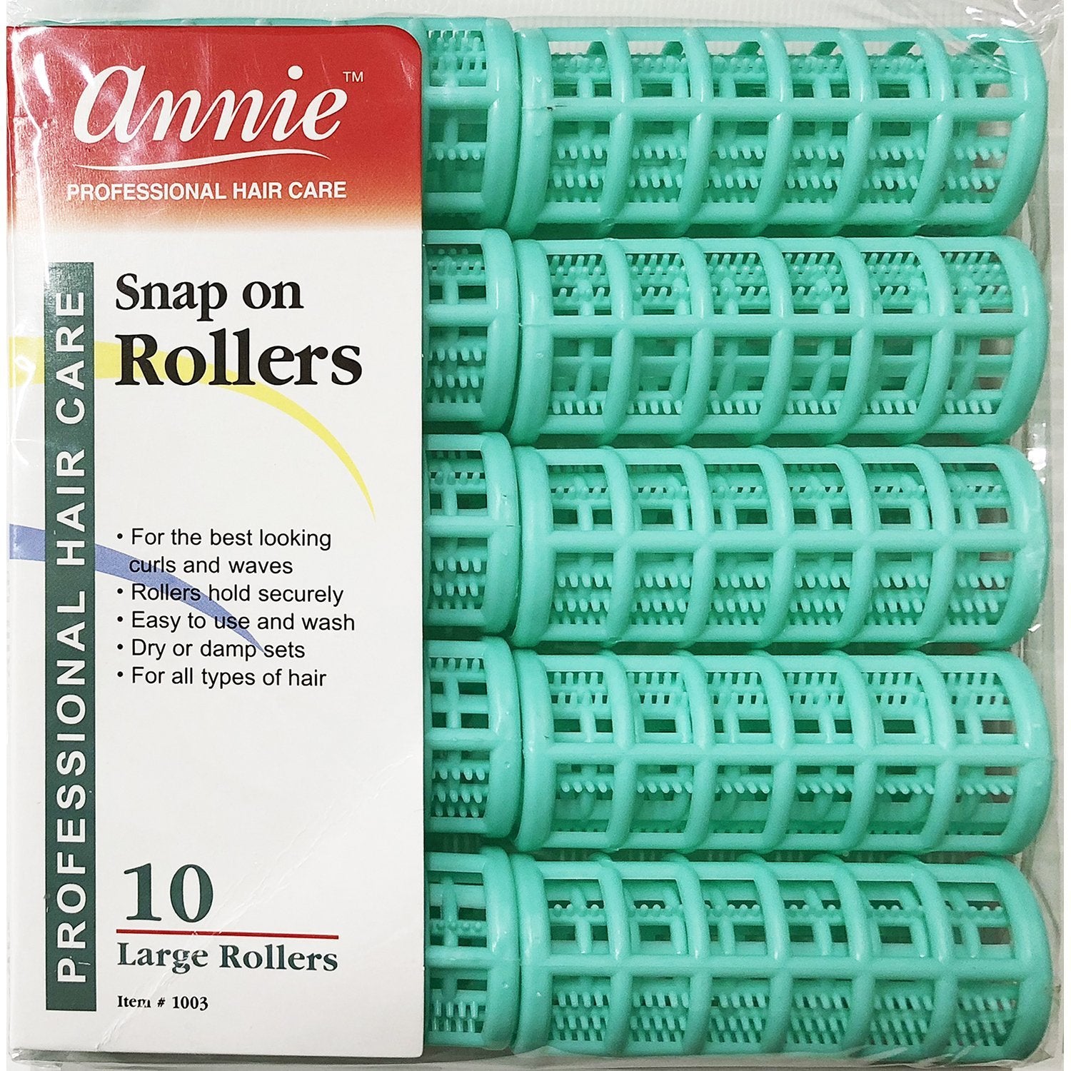 Annie .88 inch Snap On Rollers 10 Pack (Green)