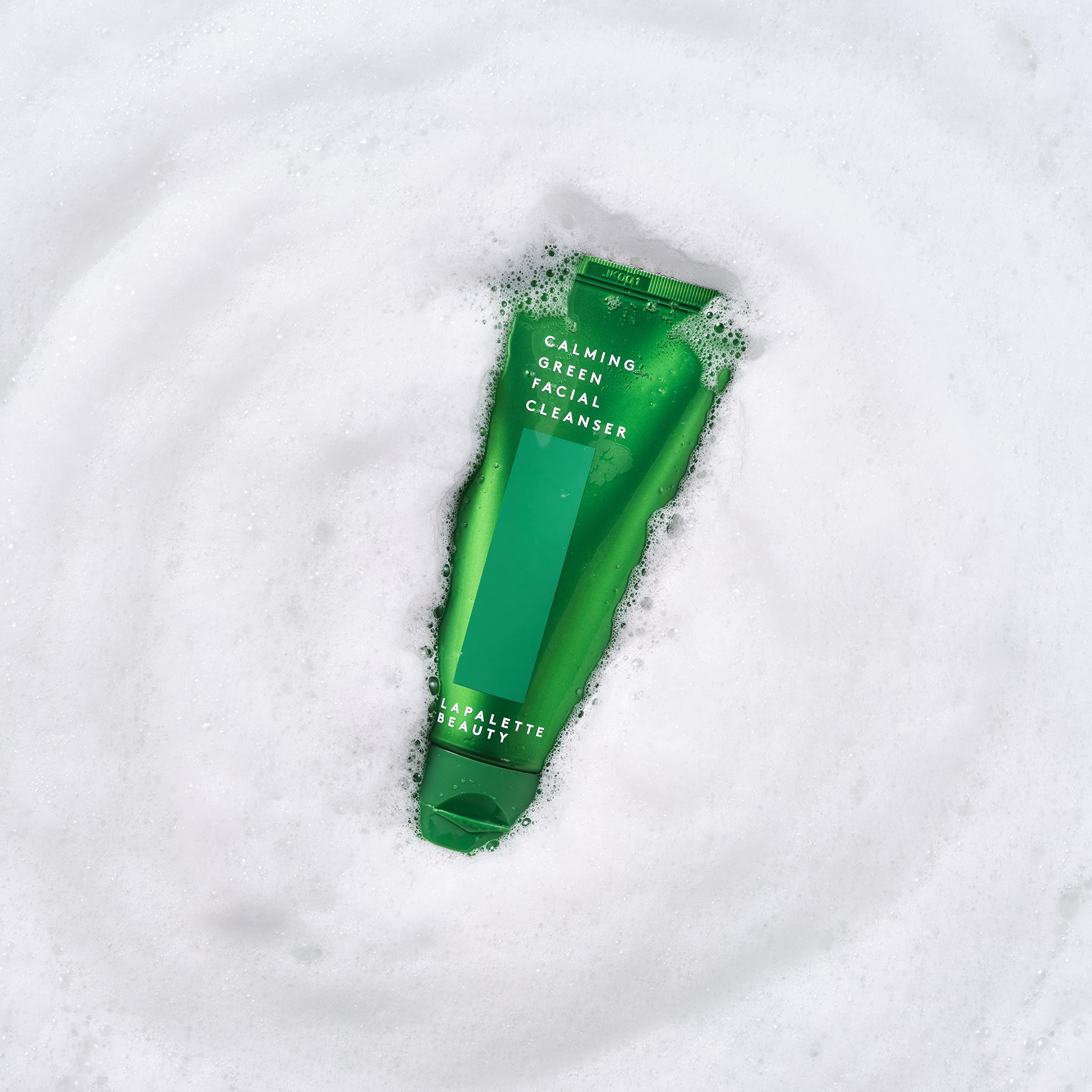 lapalette beauty Calming Green Facial Cleanser. BHA, Mild Cleansing Foam, 120ml / 4.05 fl. oz. / Hydration, Soothing, Cruelty-Fr
