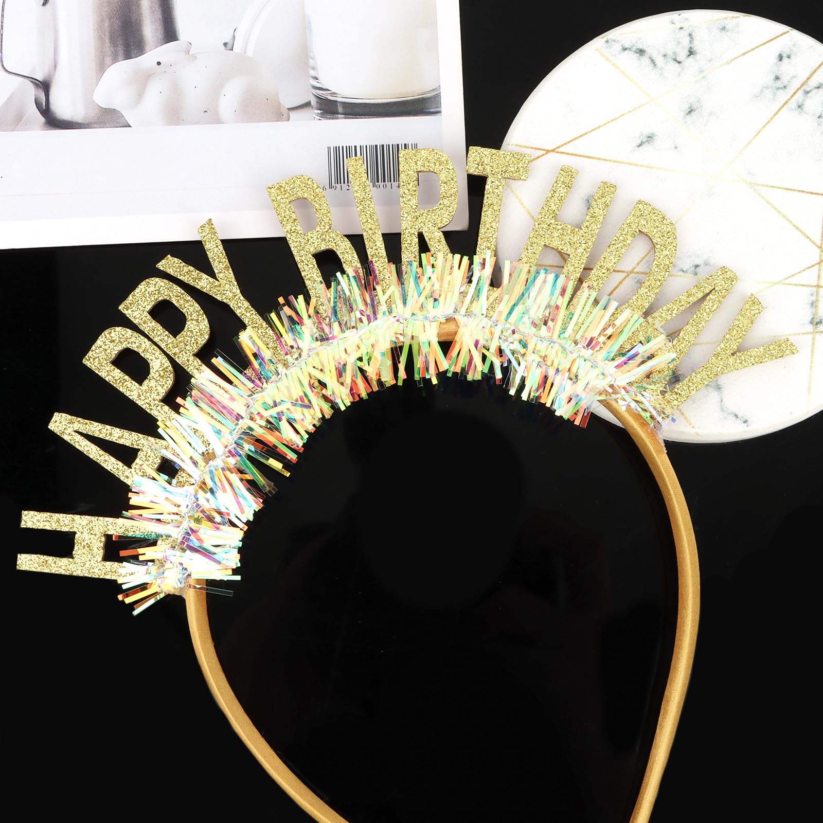 Cieher Birthday Crown Headband, Women'S And Girls' Birthday Tiara, Happy Birthday Decorations And Gifts - Gold
