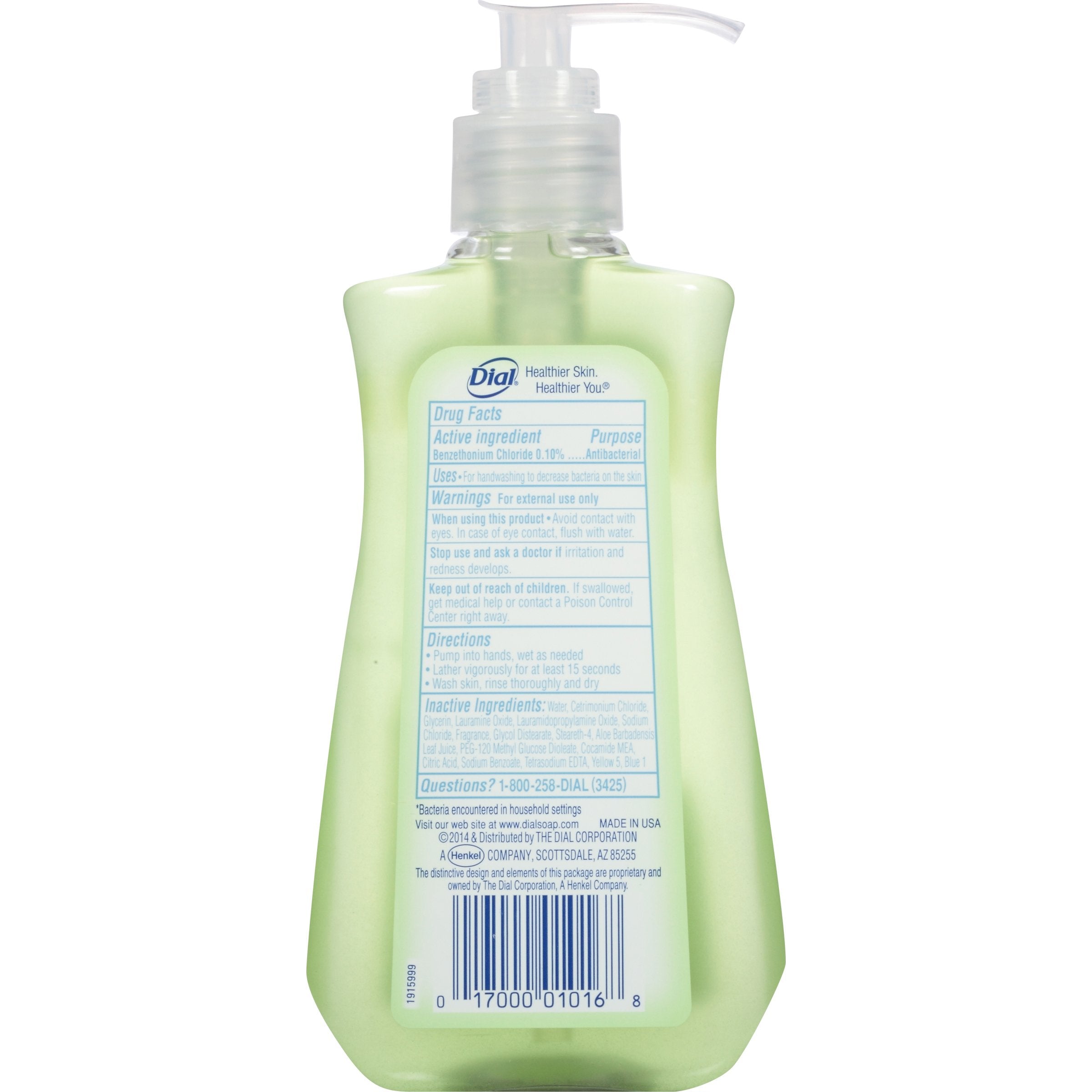 Dial Liquid Hand Soap with Moisturizer, Aloe, 7.5 Fluid Ounce
