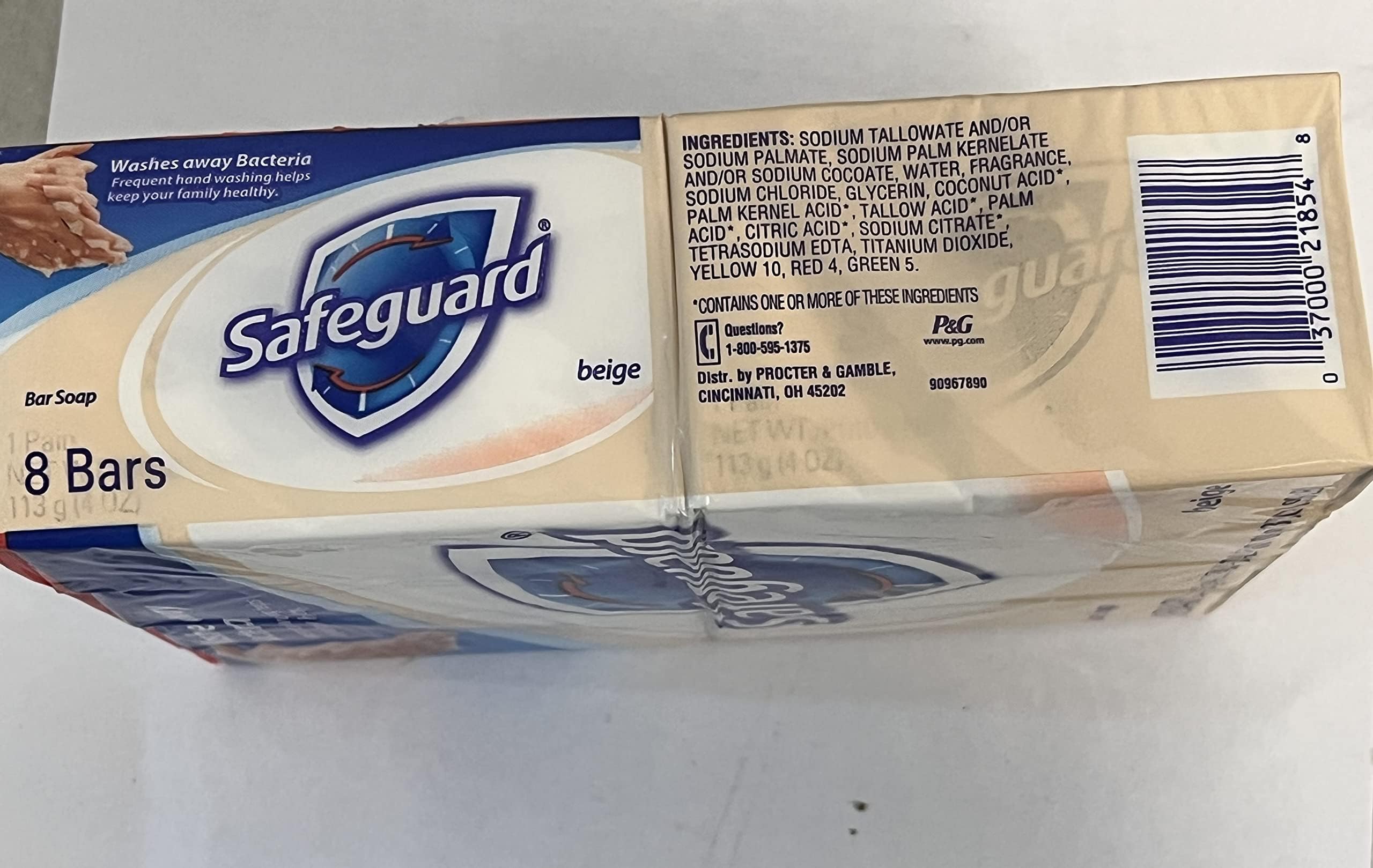 Safeguard Antibacterial Hand Bar Soap, 4 oz bars, 8 ea (Pack of 4)