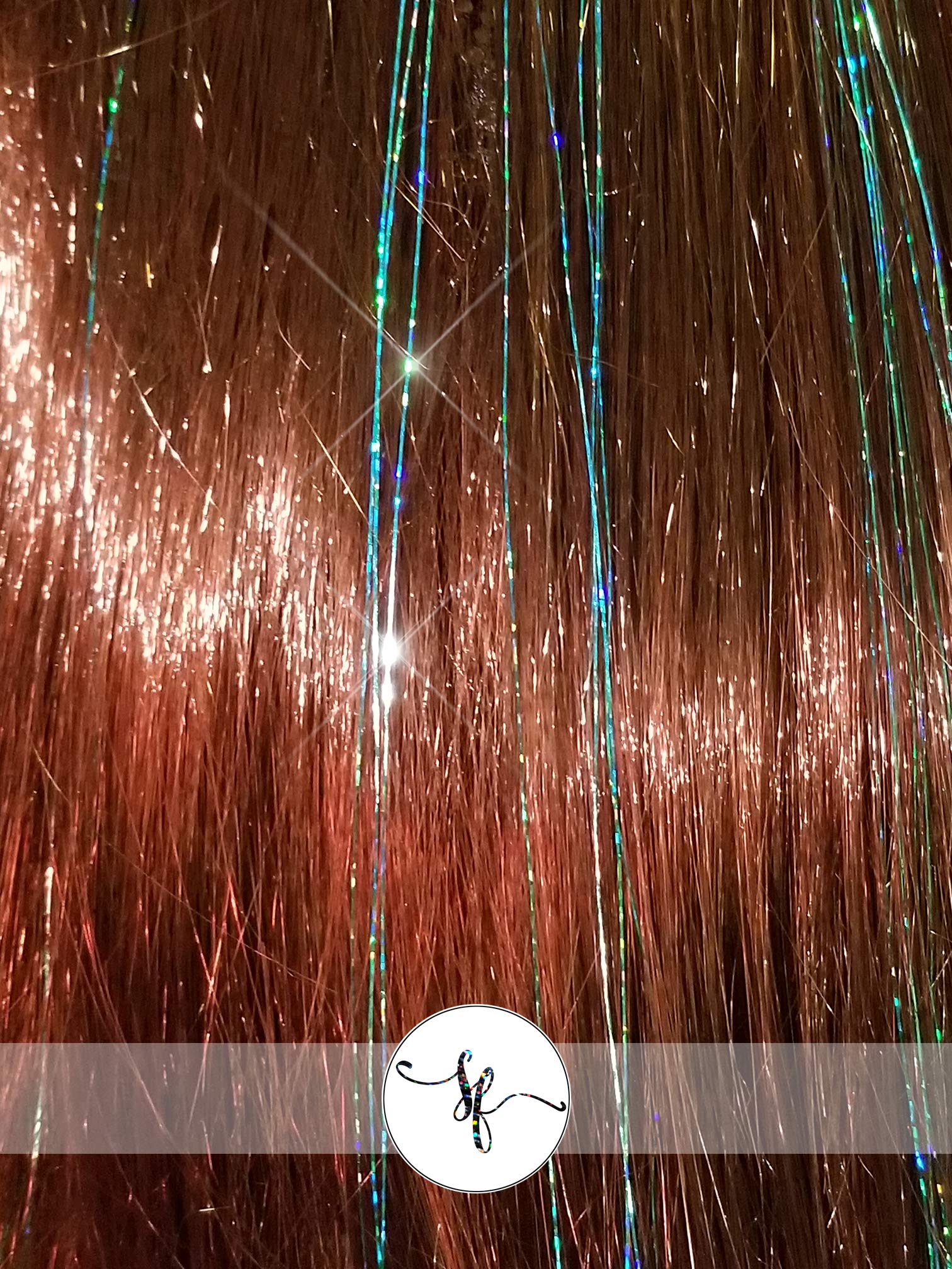 40'' Hair Tinsel 100 Strands (Sparkle Teal)