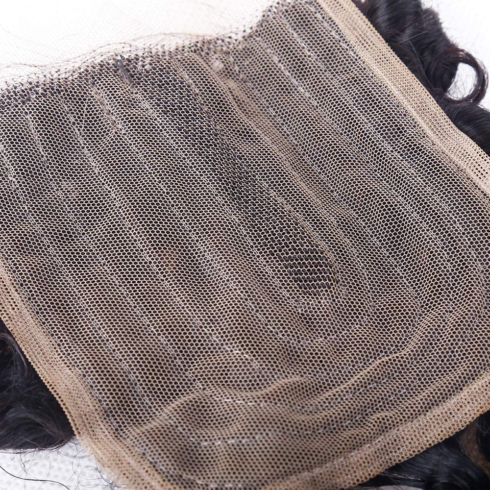 Peruvian Curly Hair Bundles Short Bob Wavy Curly Human Hair Bundles With Closure 10A Ocean Weave 6 Bundles With Closure 25G/Bund