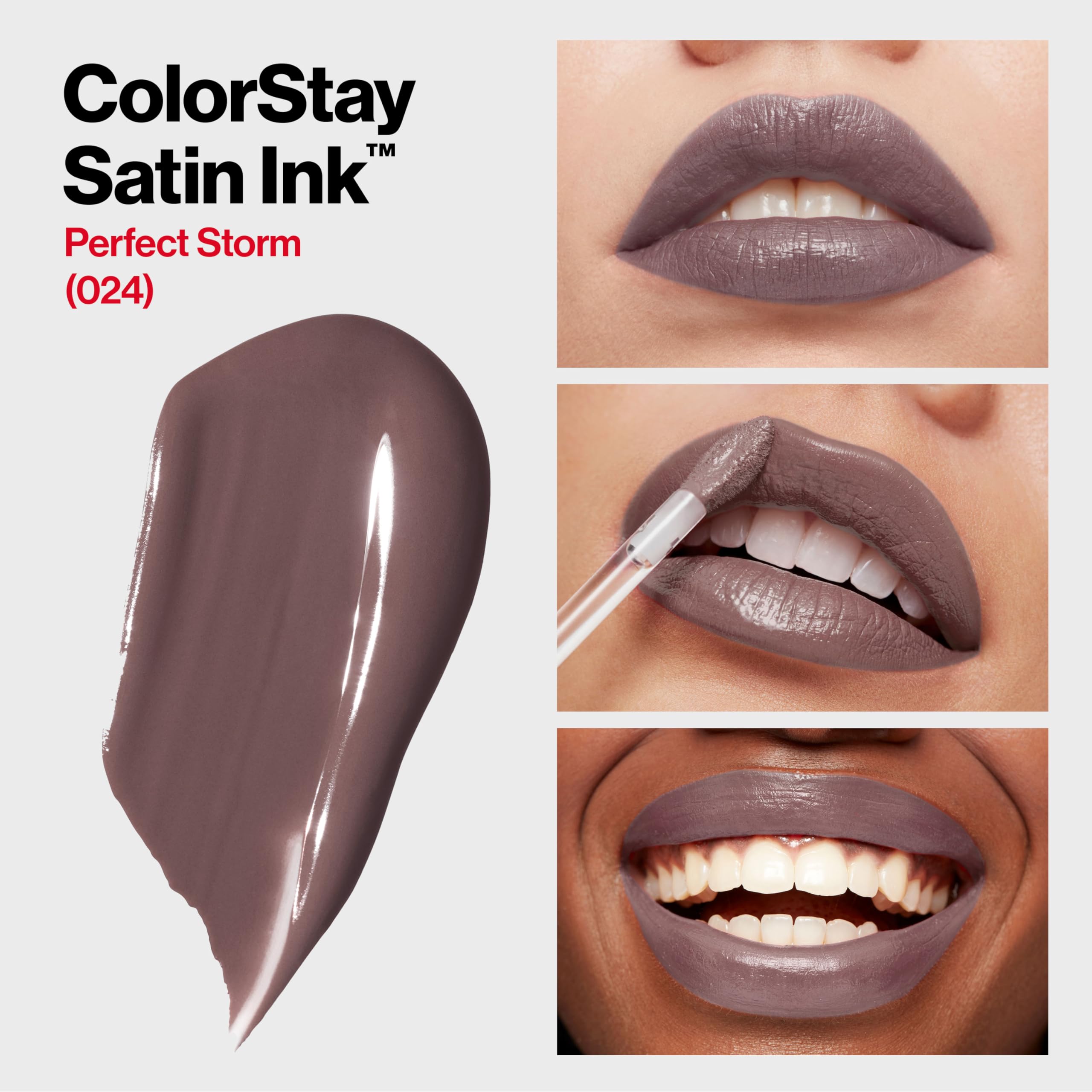 Revlon Liquid Lipstick, Face Makeup, Colorstay Satin Ink, Longwear Rich Lip Colors, Formulated With Black Currant Seed Oil, 024