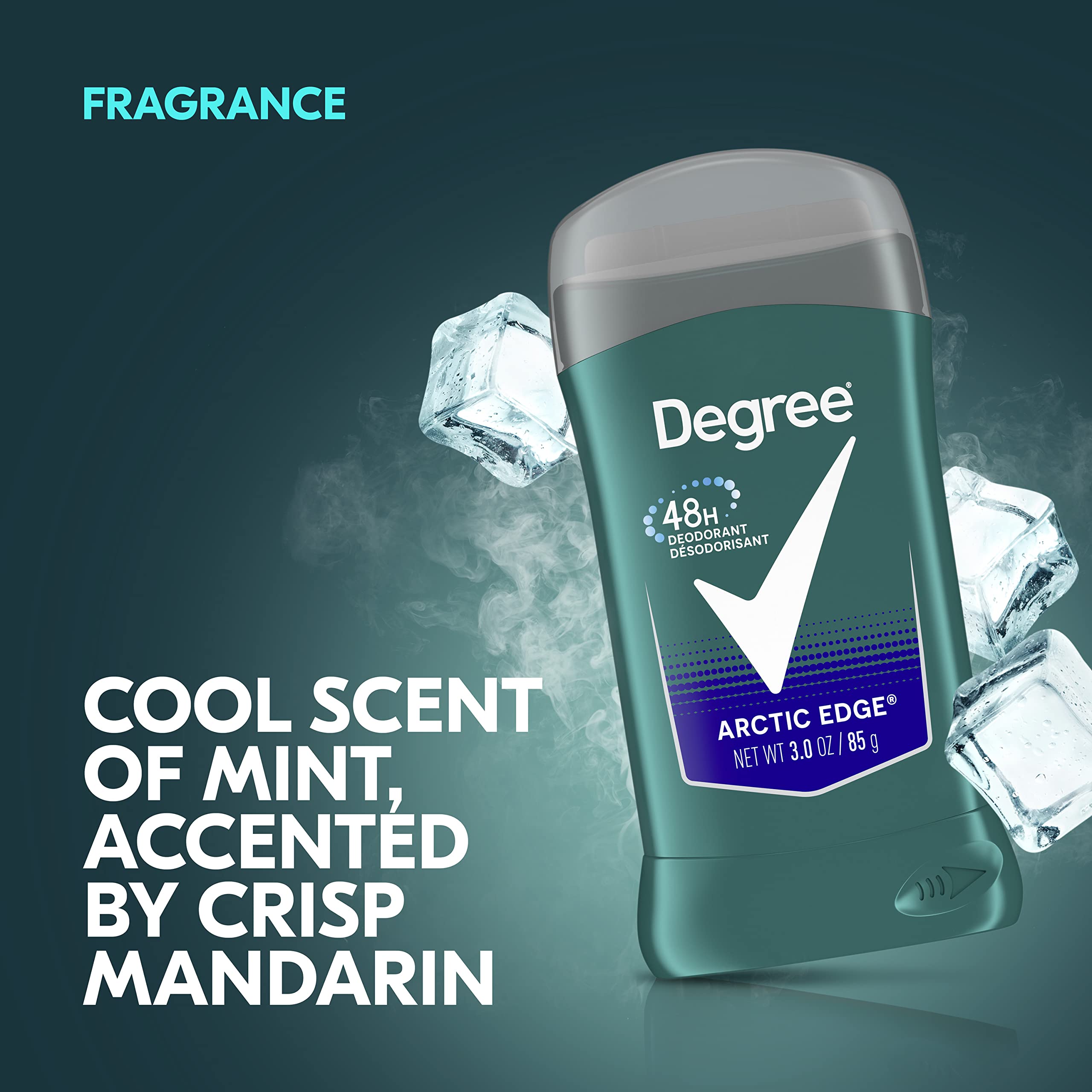 Degree Men Original Deodorant 48-Hour Odor Protection Arctic Edge Deodorant For Men 3 oz, Twin Pack