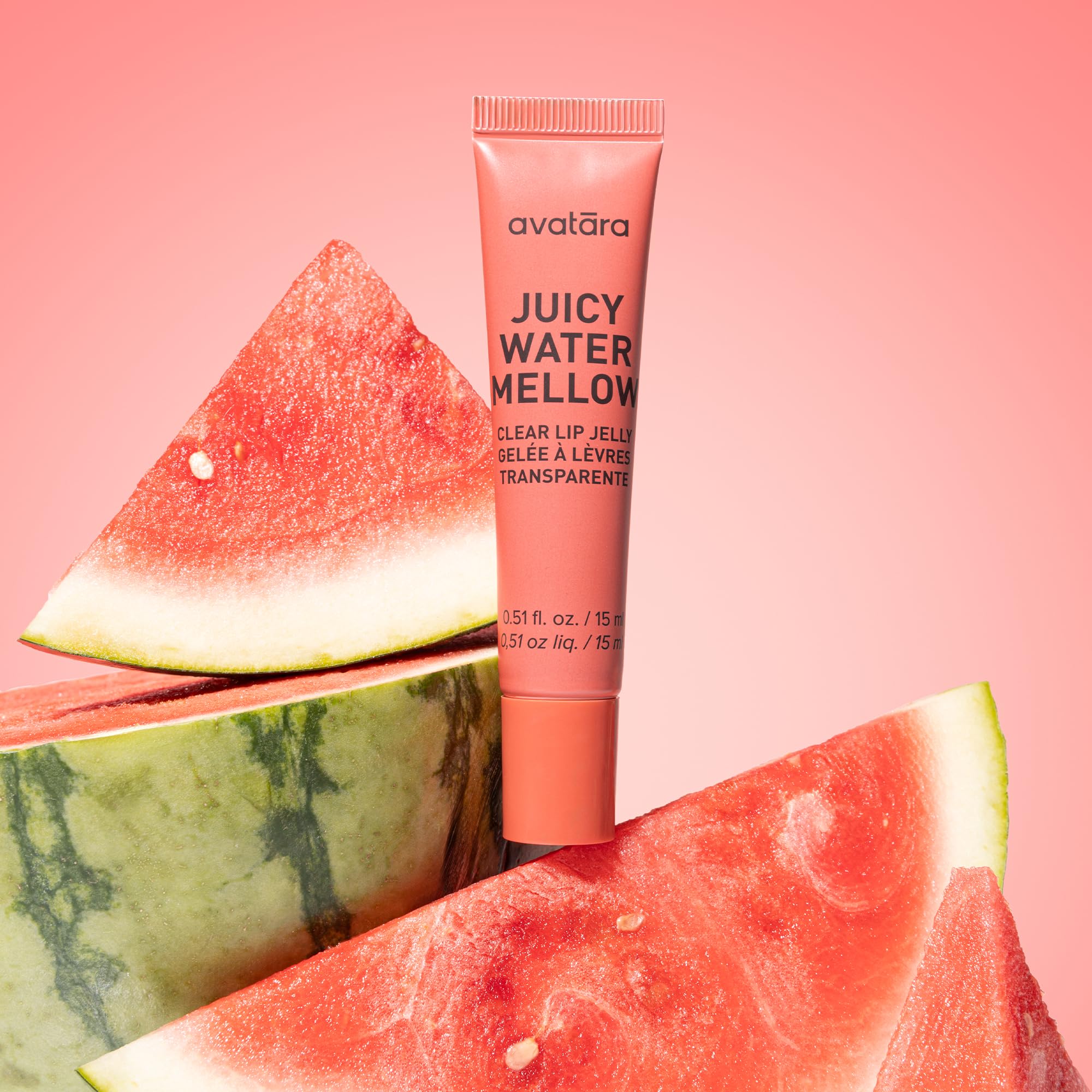 Avatara Juicy Watermellow Clear Lip Jelly - Hydrating Lip Gloss Treatment With Vitamin-Rich Botanicals, Vegan & Cruelty-Free, So
