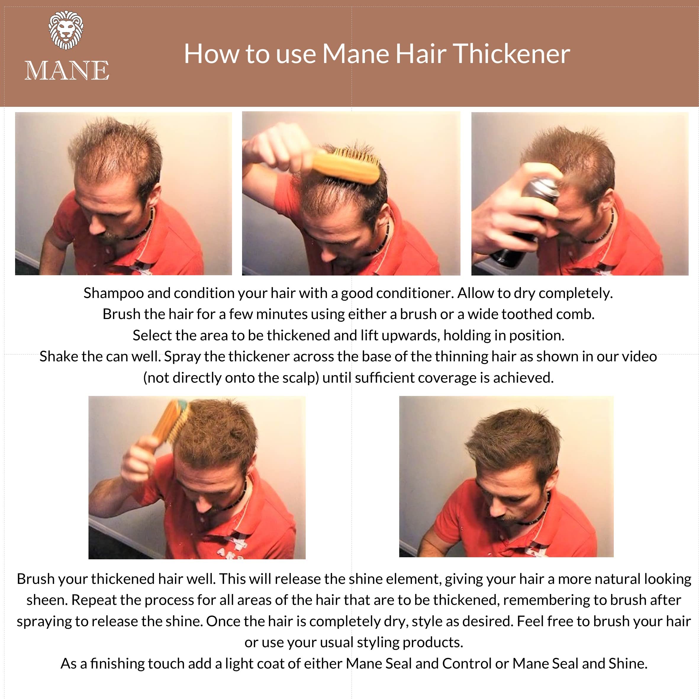 Mane Hair Thickening Fiber Spray (200 Ml, Silver)