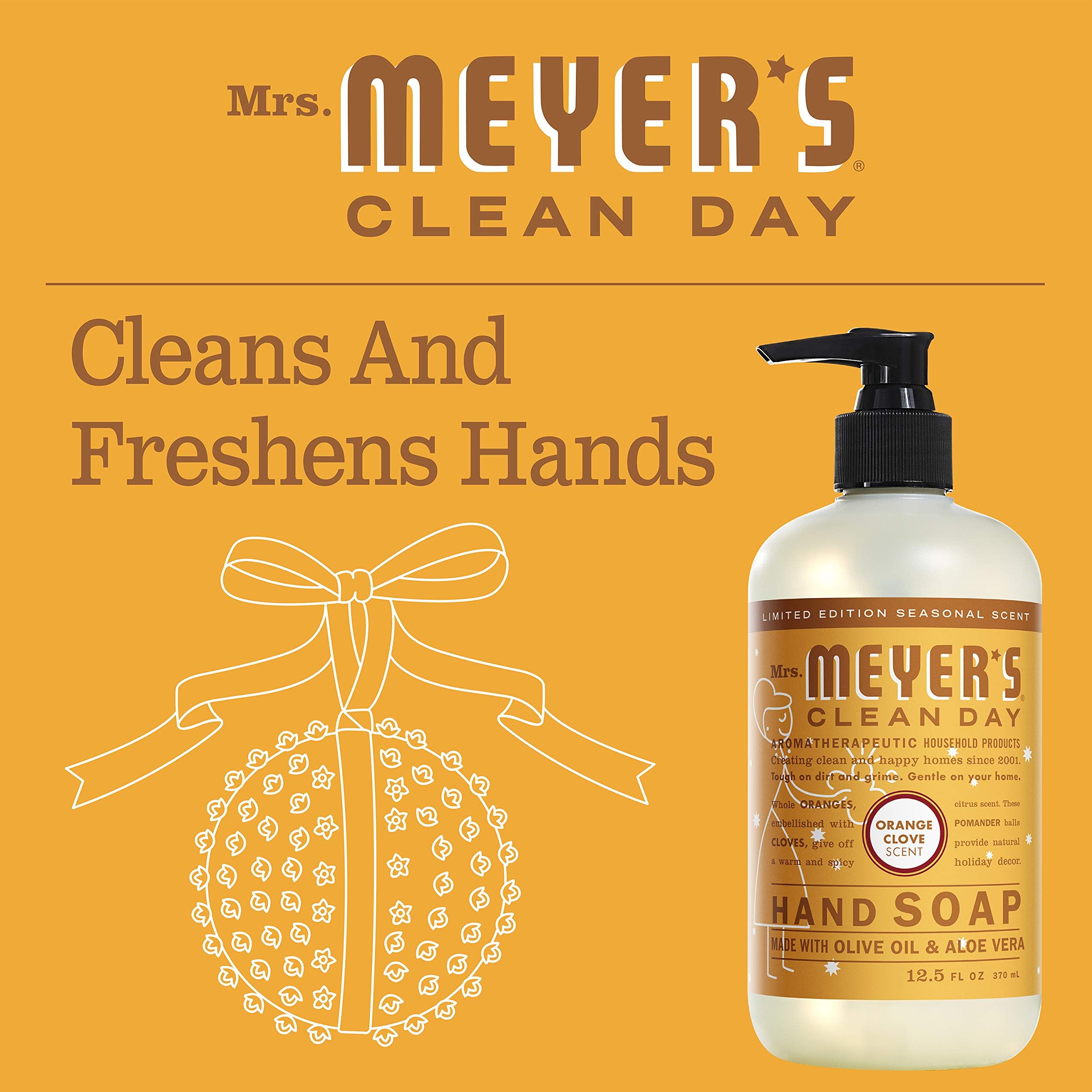 Mrs. Meyer'S Clean Day, Liquid, Orange Clove, 12.5 Ounce (12.5 Ounce (Pack Of 3))