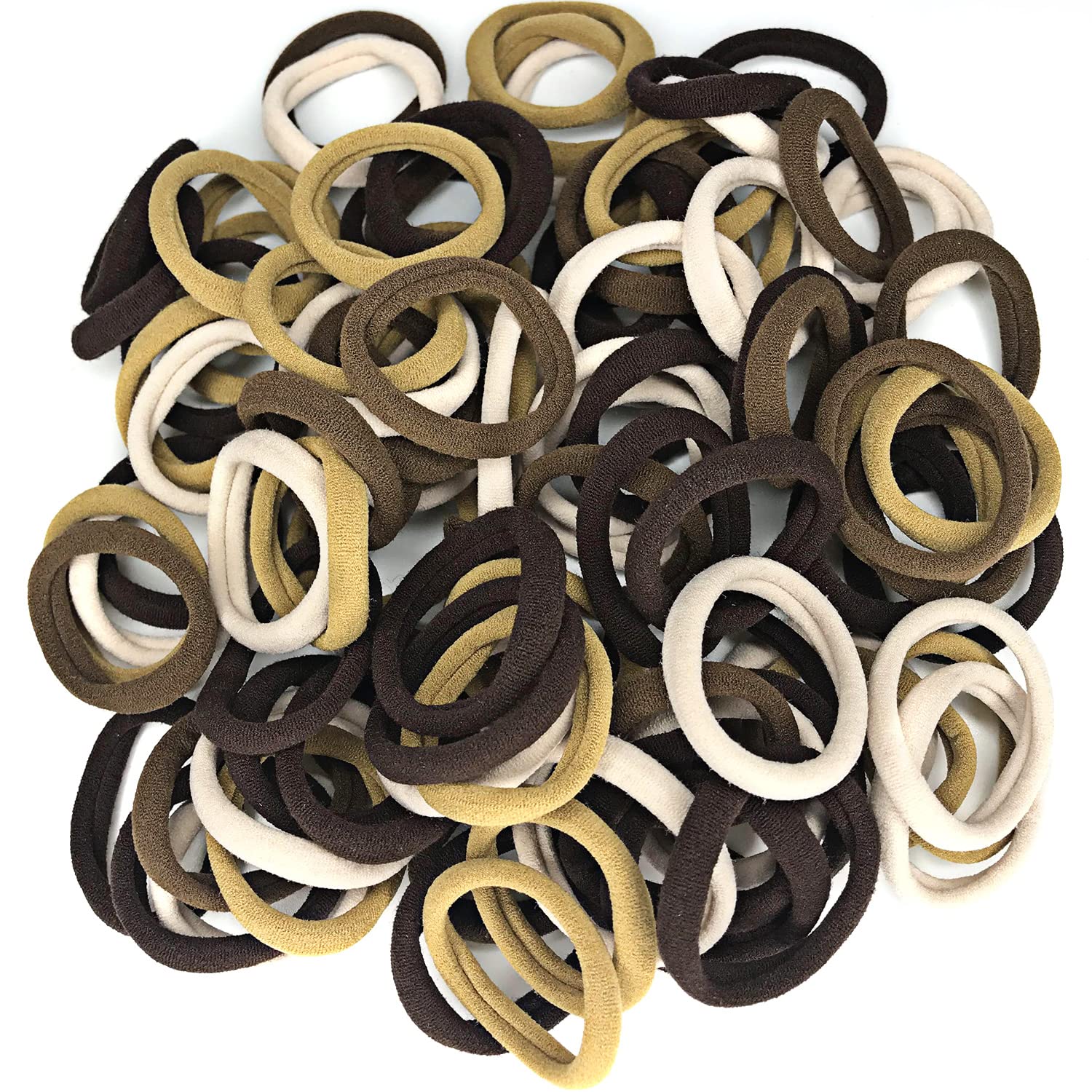 MARY LAVENDER 100pcs Thick Seamless Hair Ties for All Hair Types Hair Elastics Ponytail Holders Hair Scrunchies No Damage for Wo