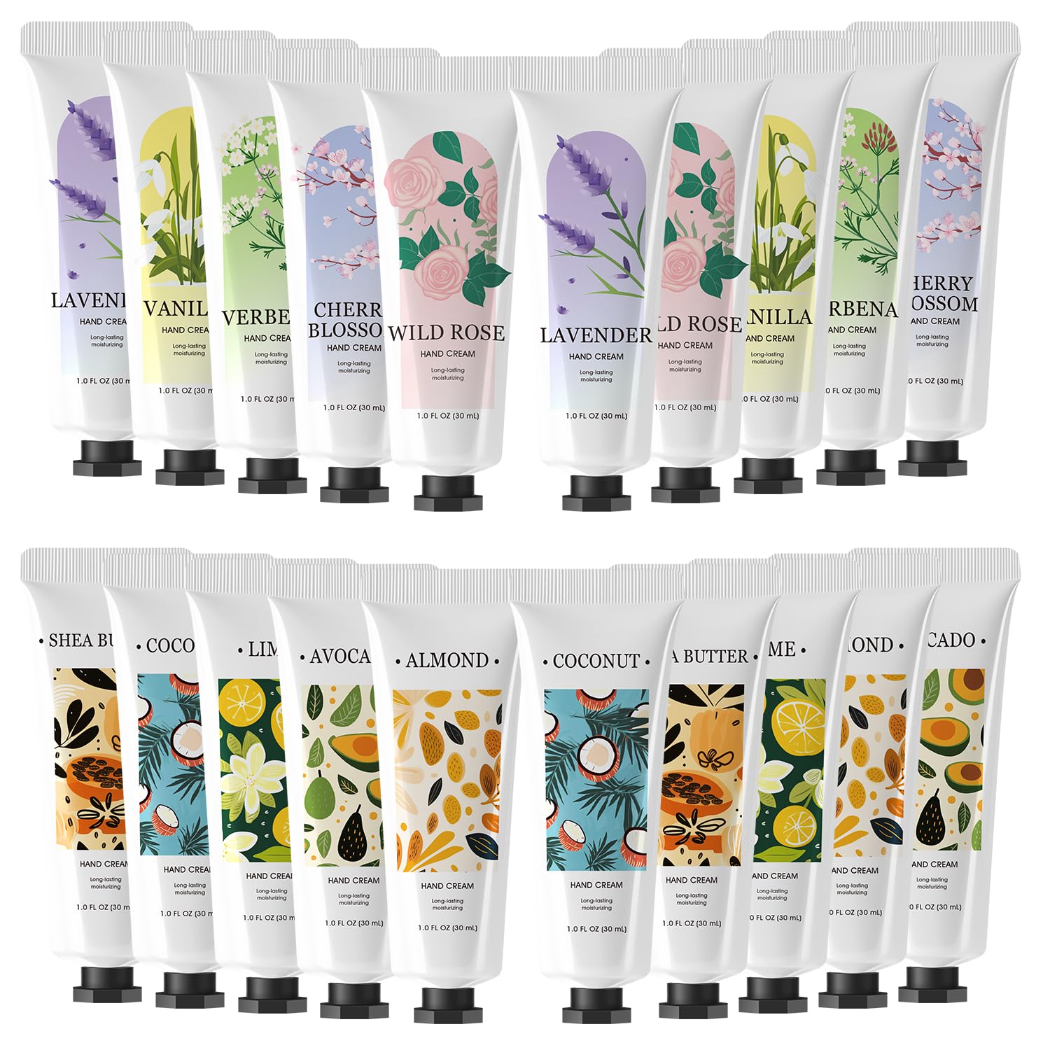 Green Canyon Spa 20 Pack Hand Cream for Dry Cracked Hands Deeply Moisturizing Hand Lotion with Shea Butter Vitamin E for Work Mi