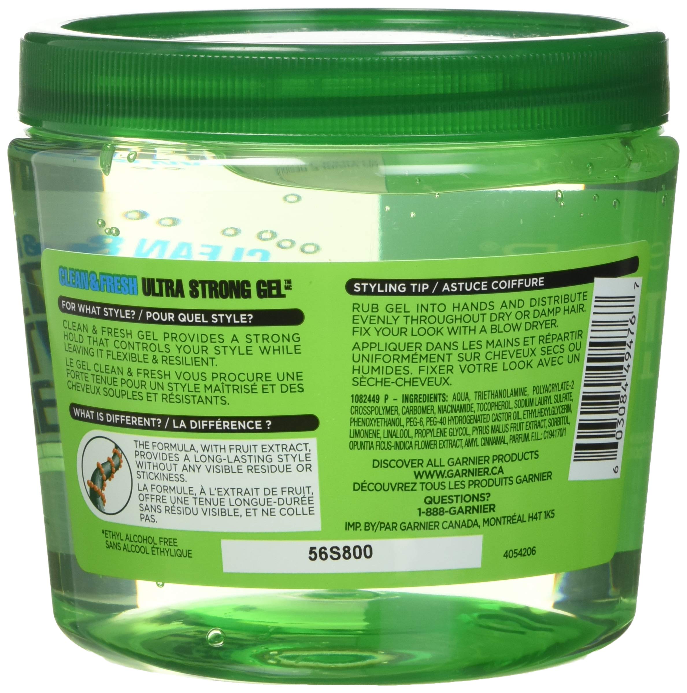 Garnier Fructis Style Ultra Strong Hold Gel, Clean and Fresh, No. 4, 21.2 Ounce