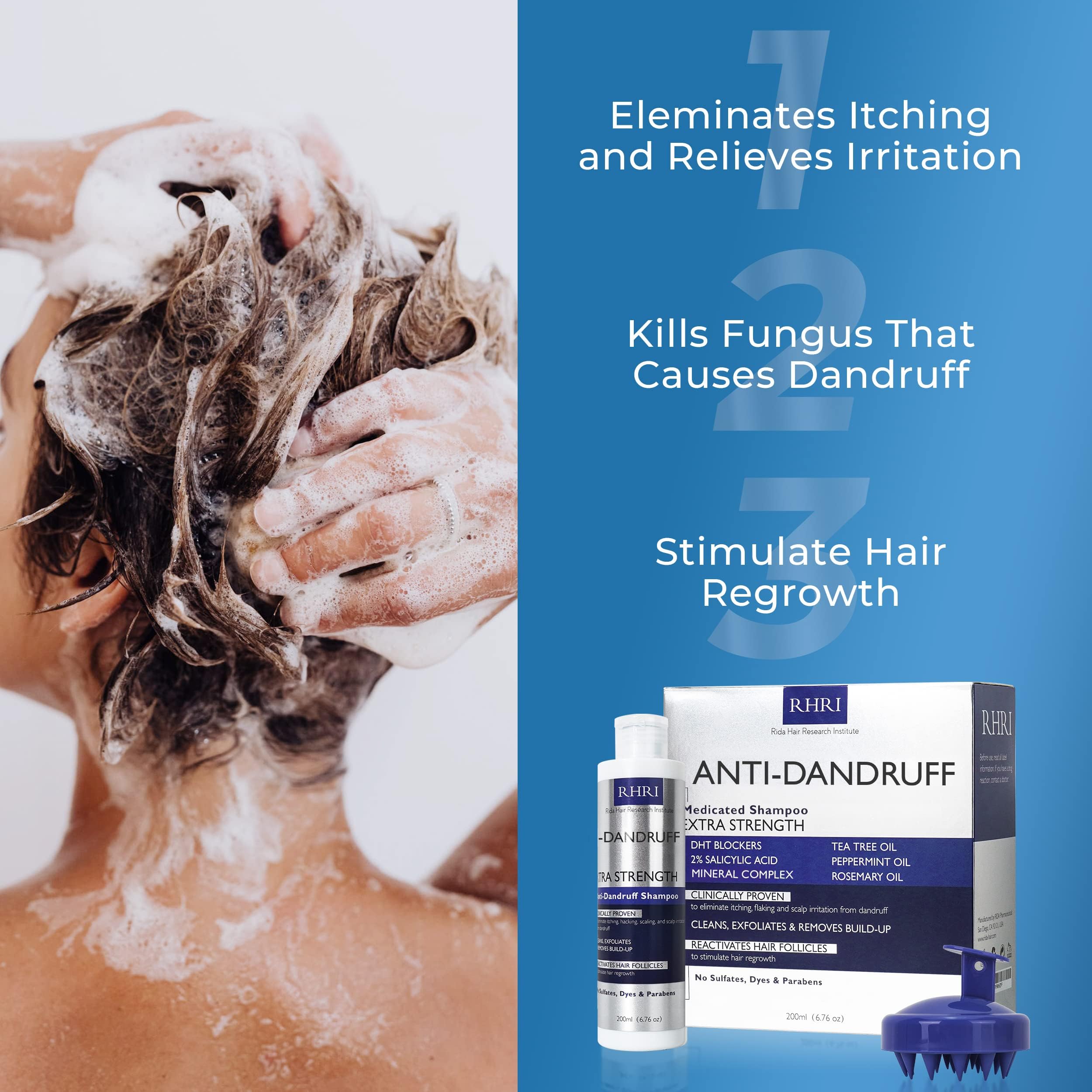 Anti Dandruff Shampoo Refill Anti Fungal Dandruff Mens Shampoo | Medicated, Clarifying, Psoriasis & Biotin Shampoo w/Salicylic A