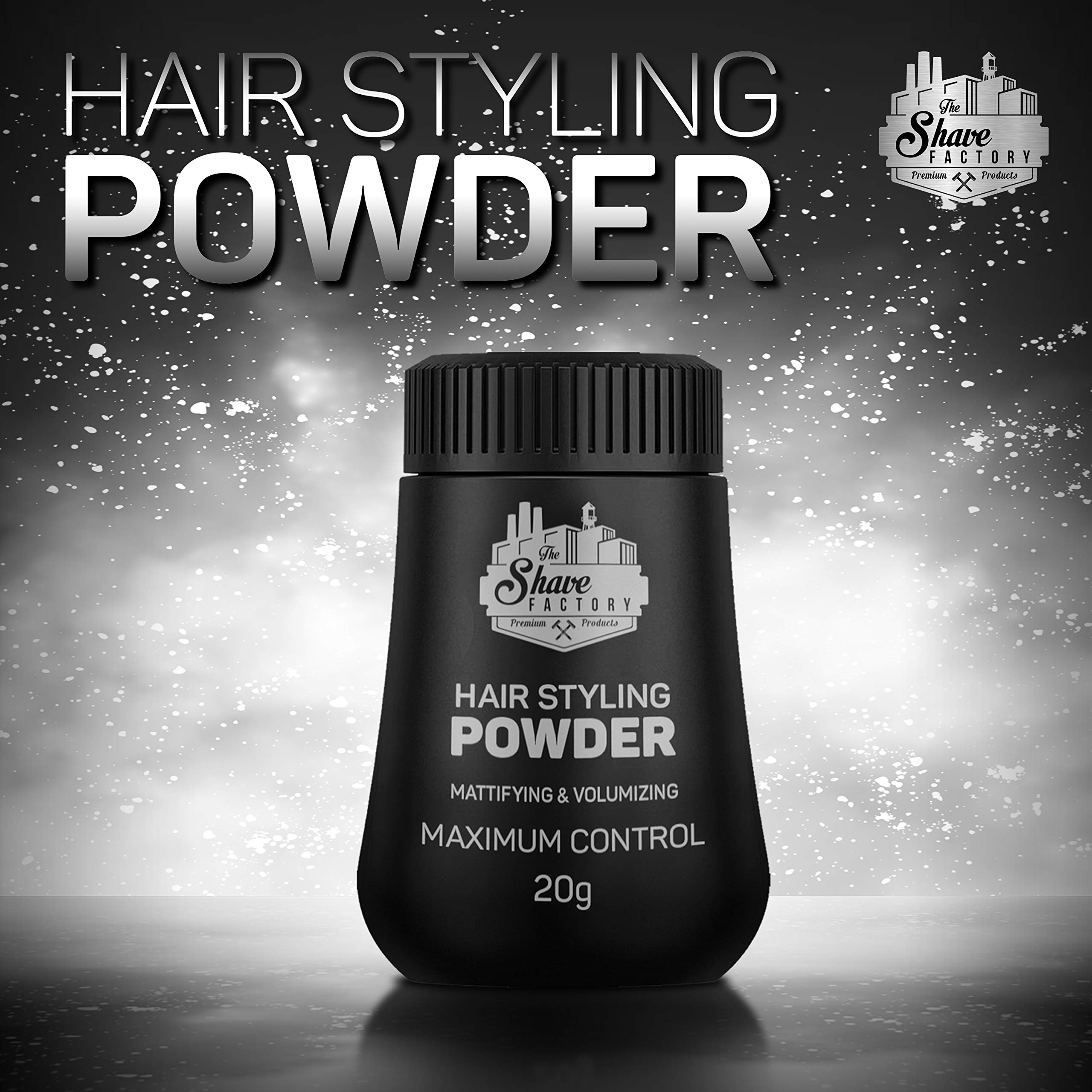 The Shave Factory Hair Styling Powder 20Gr Mattifying Volumizing Powder With Maximum Control-Elegant Design, Ease Of Use (20Gr (