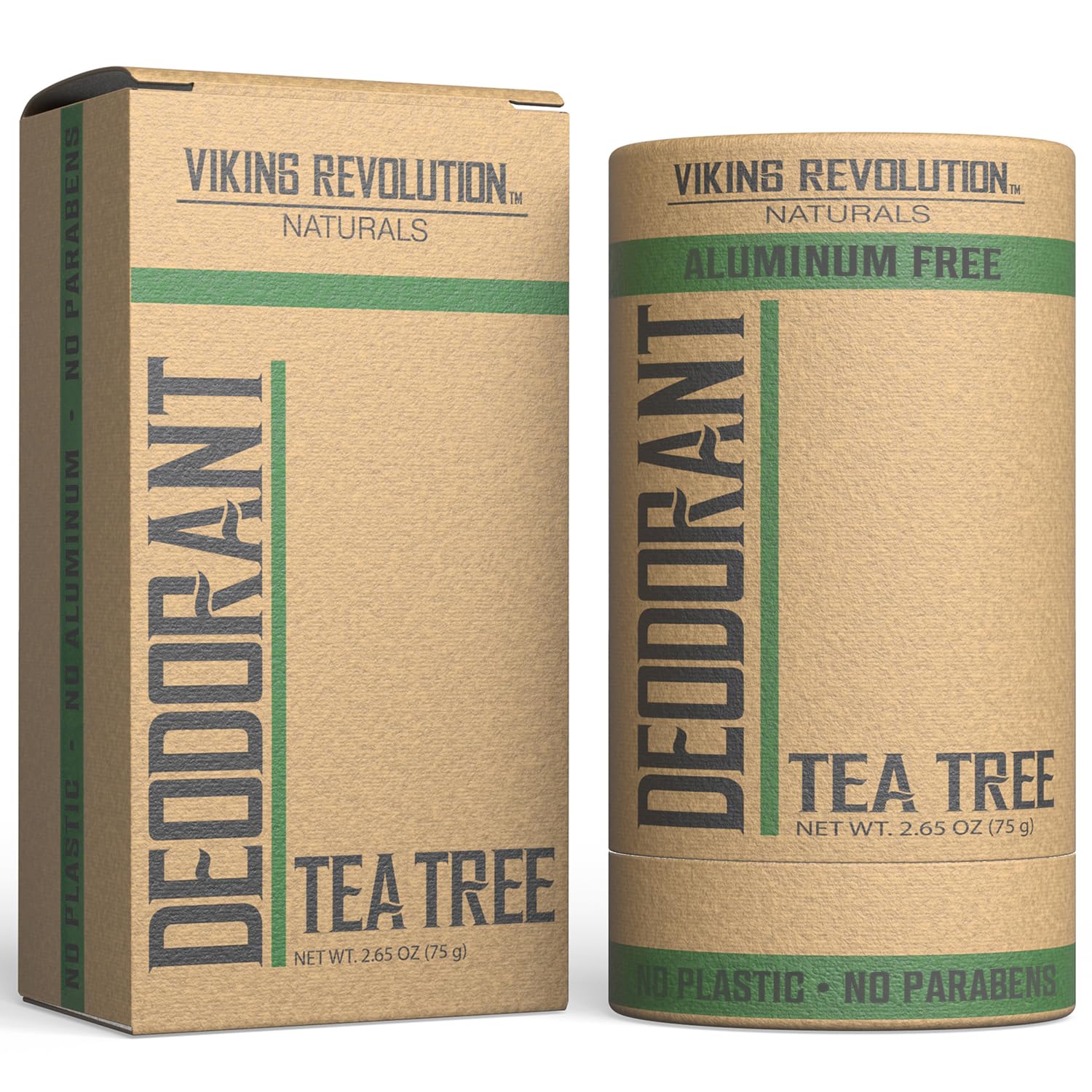 Viking Revolution Tea Tree Deodorant For Men - Deodorant Men Aluminum Free With Shea Butter And Tapioca Starch - Mens Deodorant