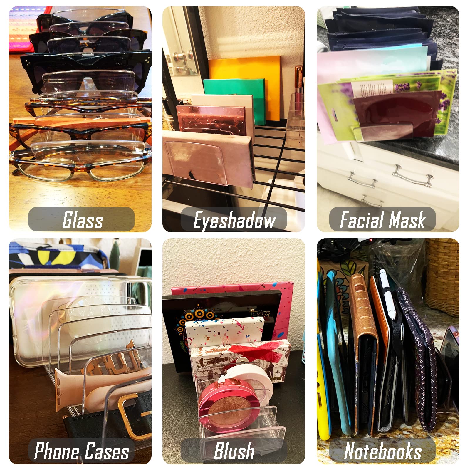 Anyumocz 2 Pack Eyeshadow Palette Makeup Organizer,Eyeshadow Storage Holder,Acrylic Cosmetic Organizer For Vanities,Bathroom Cou