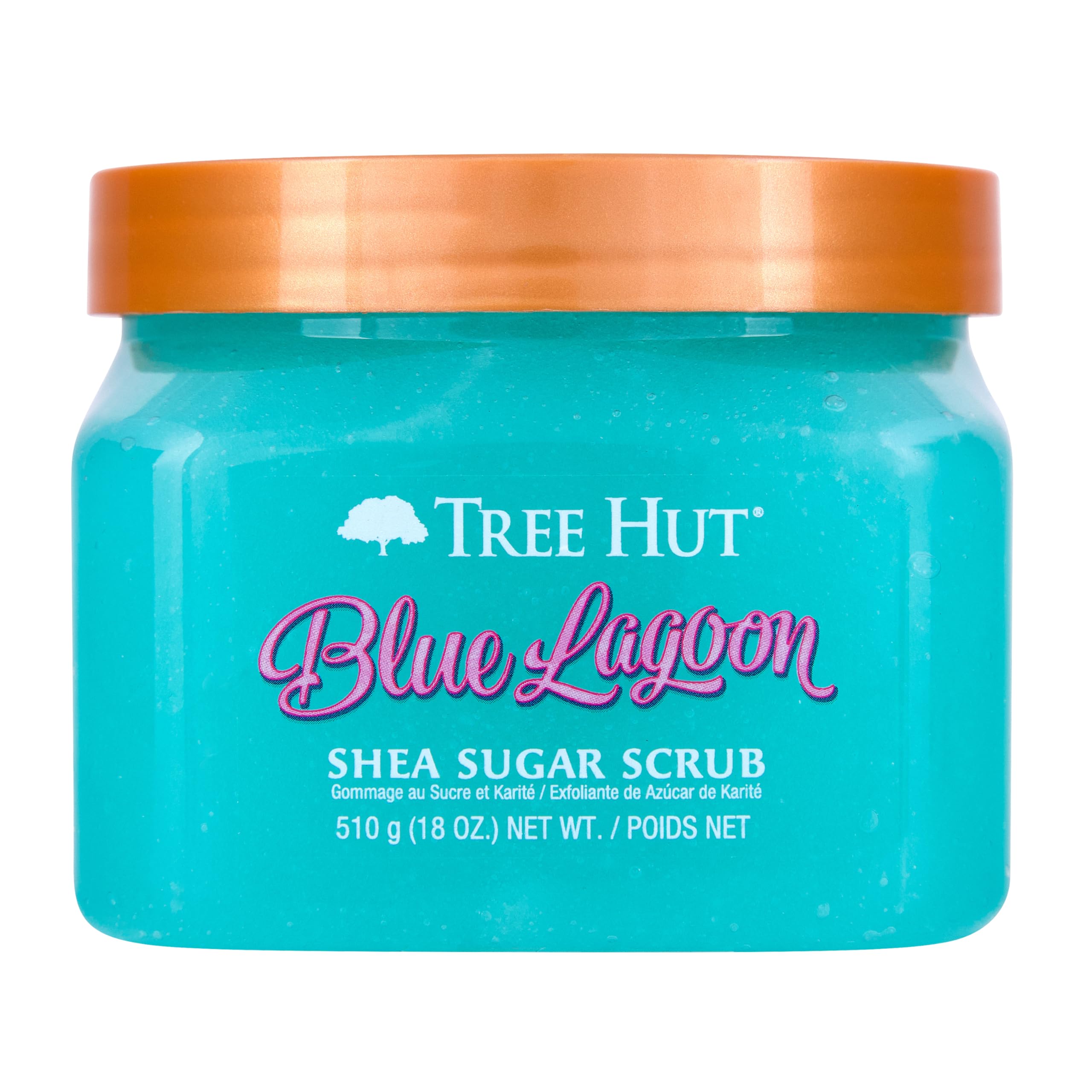 Tree Hut Blue Lagoon Shea Sugar Exfoliating & Hydrating Body Scrub, 18 Oz