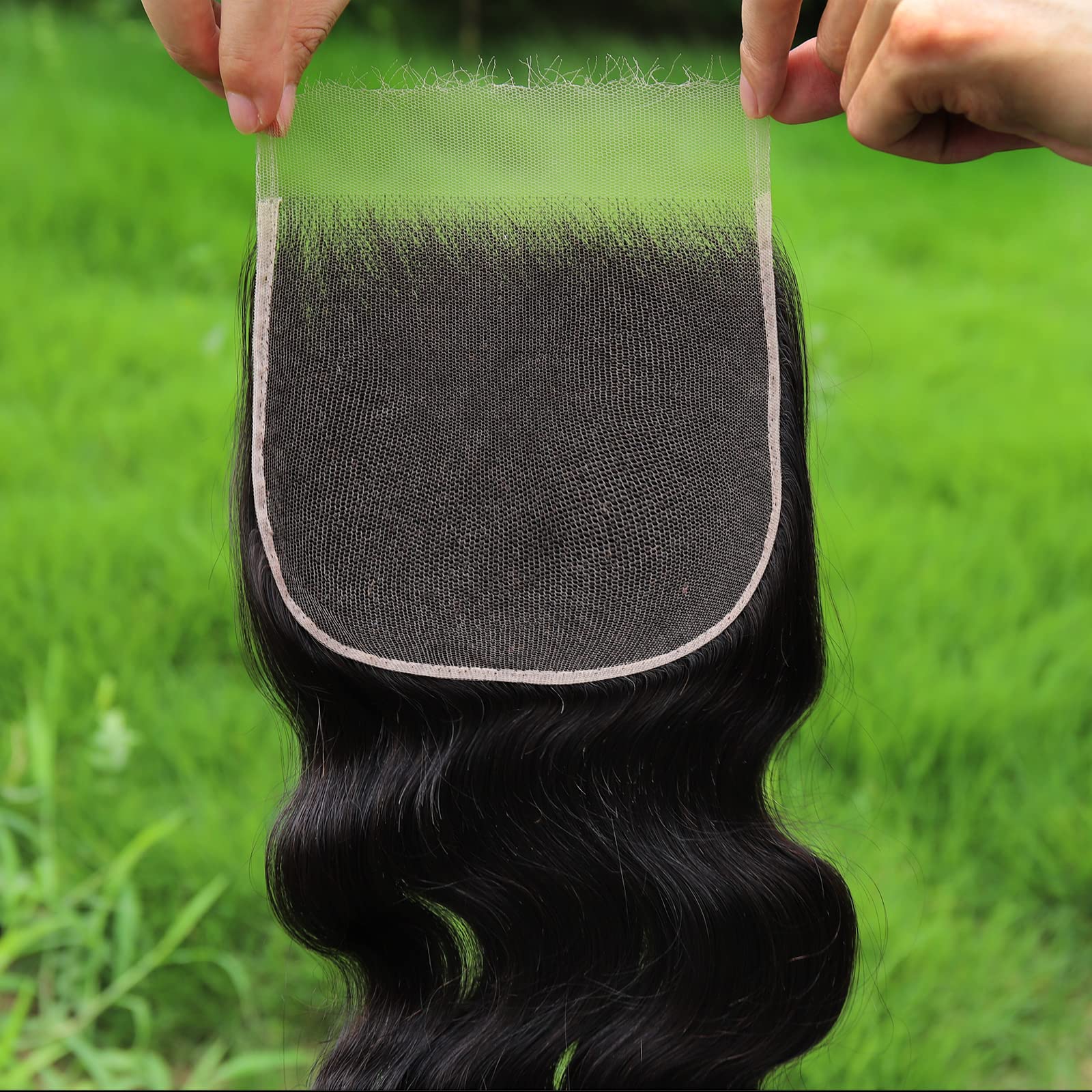 BEEOS 6x6 HD Lace Closure Only, Body Wave 0.10mm Ultra-thin Swiss HD Lace Closure Pre Plucked Hairline with Baby Hair Invisible 