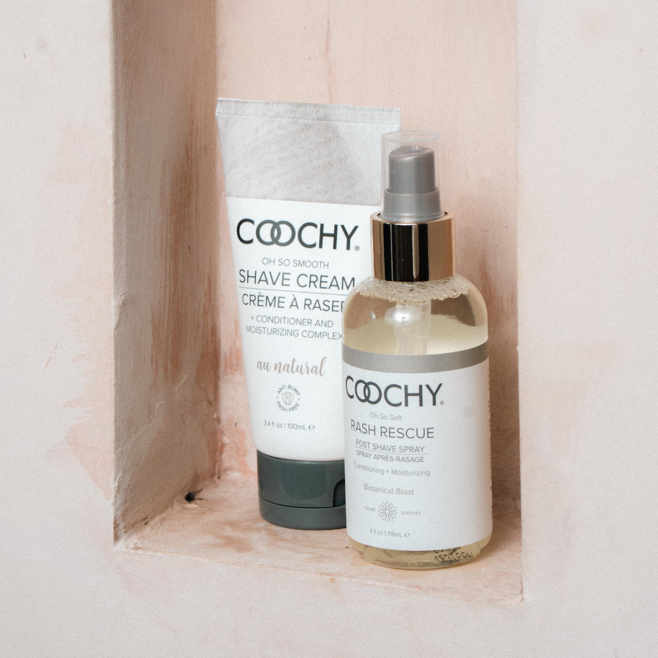 Coochy Rash Rescue Post Shave Spray - Natural Hydrating After Shave Skincare Moisturizer - Ingrown Hair Body Mist - Botanical Bl