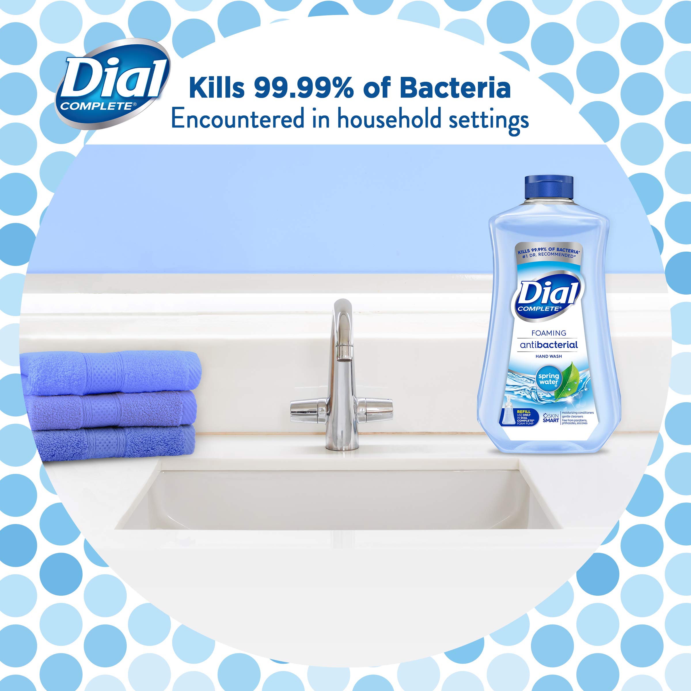 Dial Complete Antibacterial Foaming Hand Soap Refill, 32 Fl Oz (Pack Of 3)